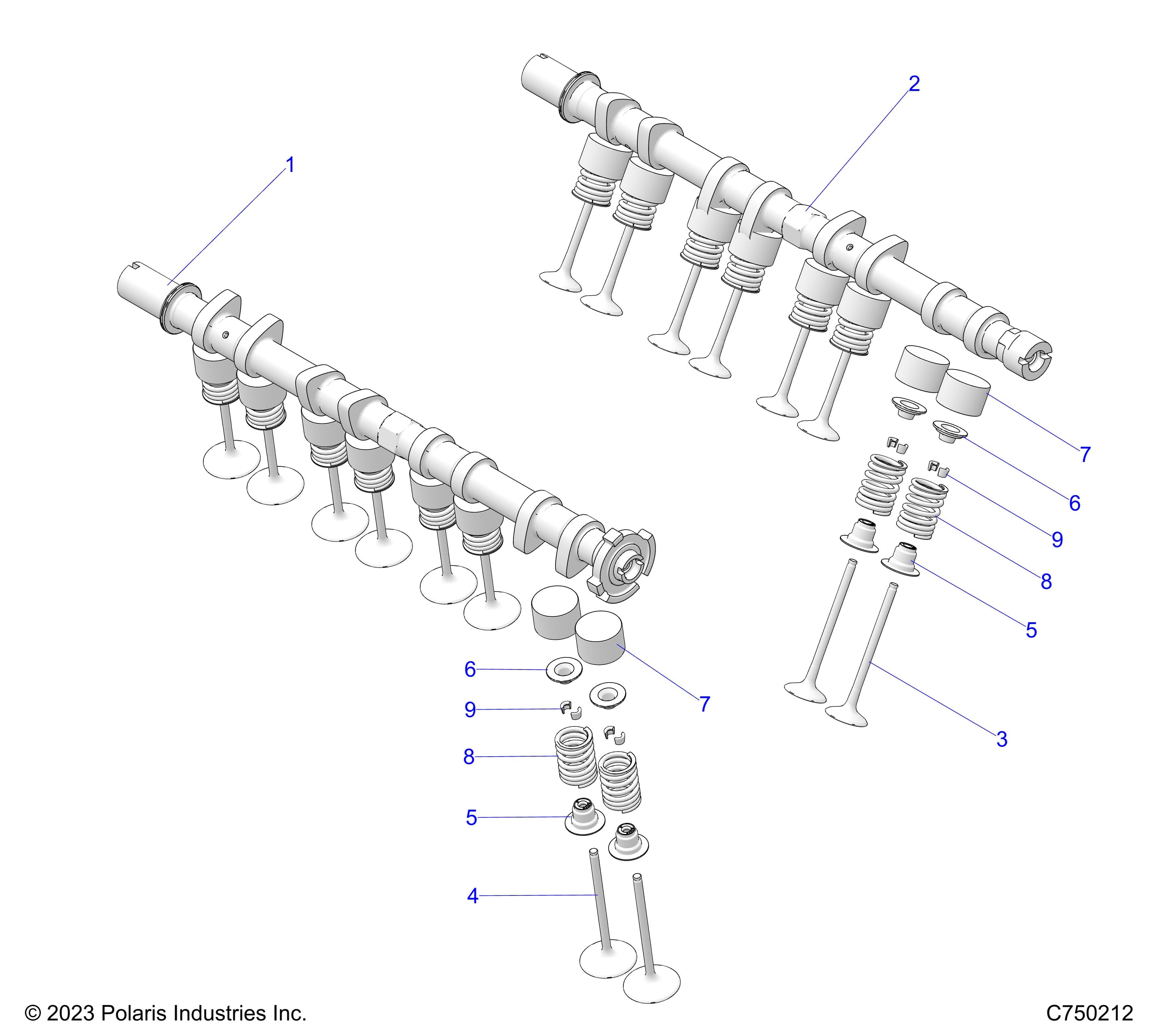 2026 RZR PRO R4 LE β ENGINE, VALVES - Z26R4P2KBL (C7502121) diagram