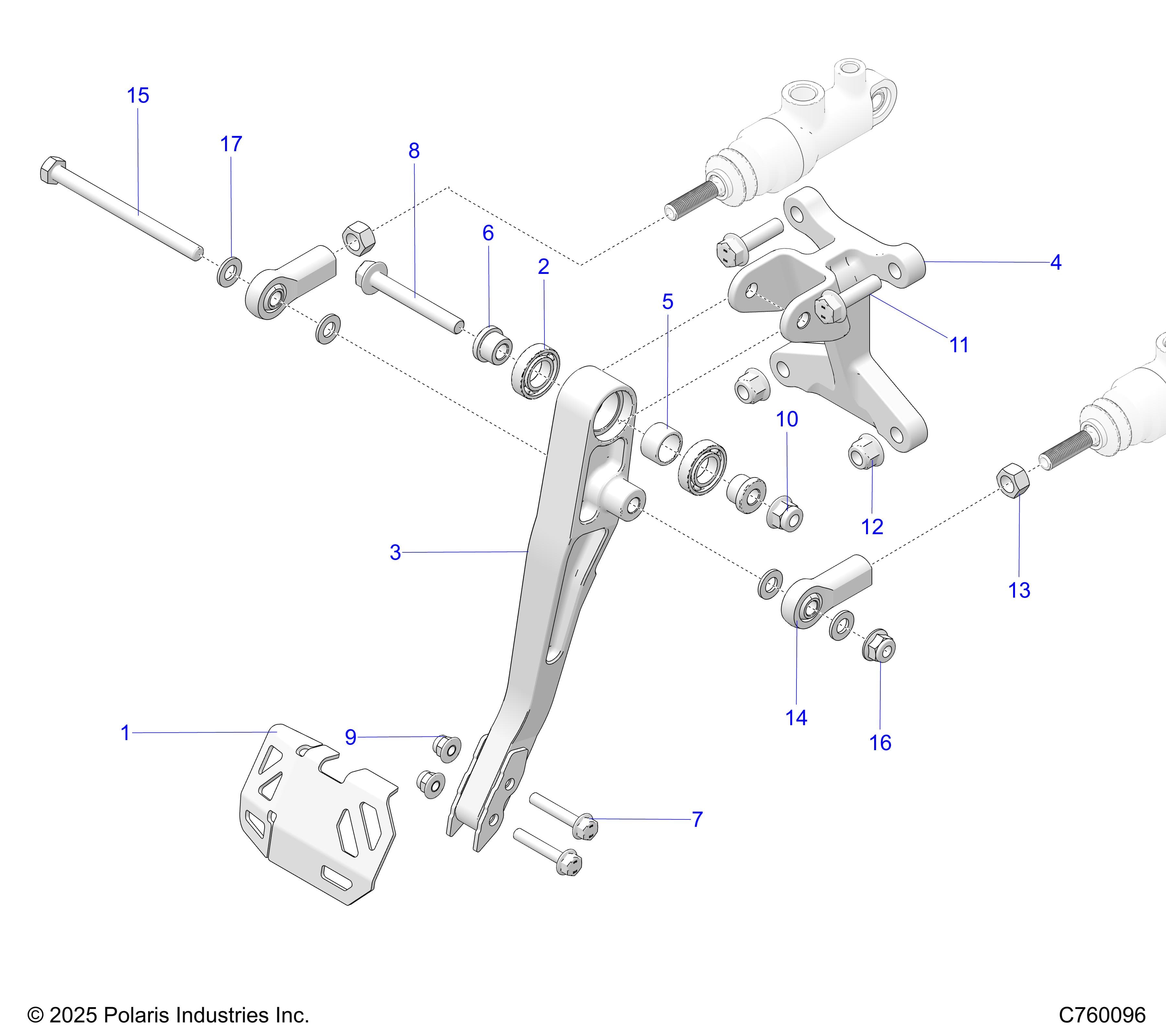 2026 RZR PRO R RACE β BRAKES, BRAKE PEDAL - Z26RRE2KAL (C760096) diagram