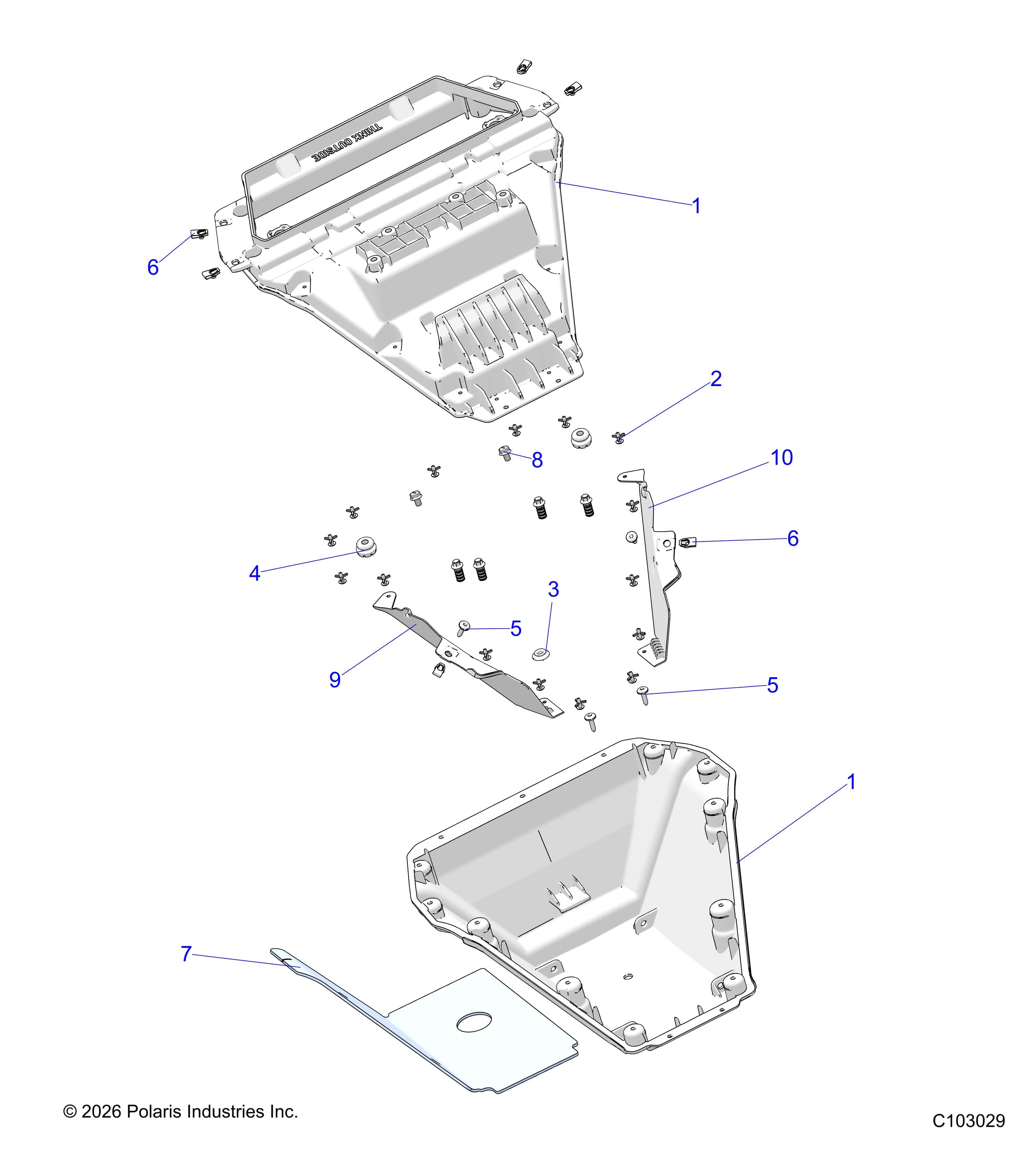 2026 SPORTSMAN TOURING 570 β BODY, REAR BOX, STORAGE - A26SDA57A7 (C103029) diagram