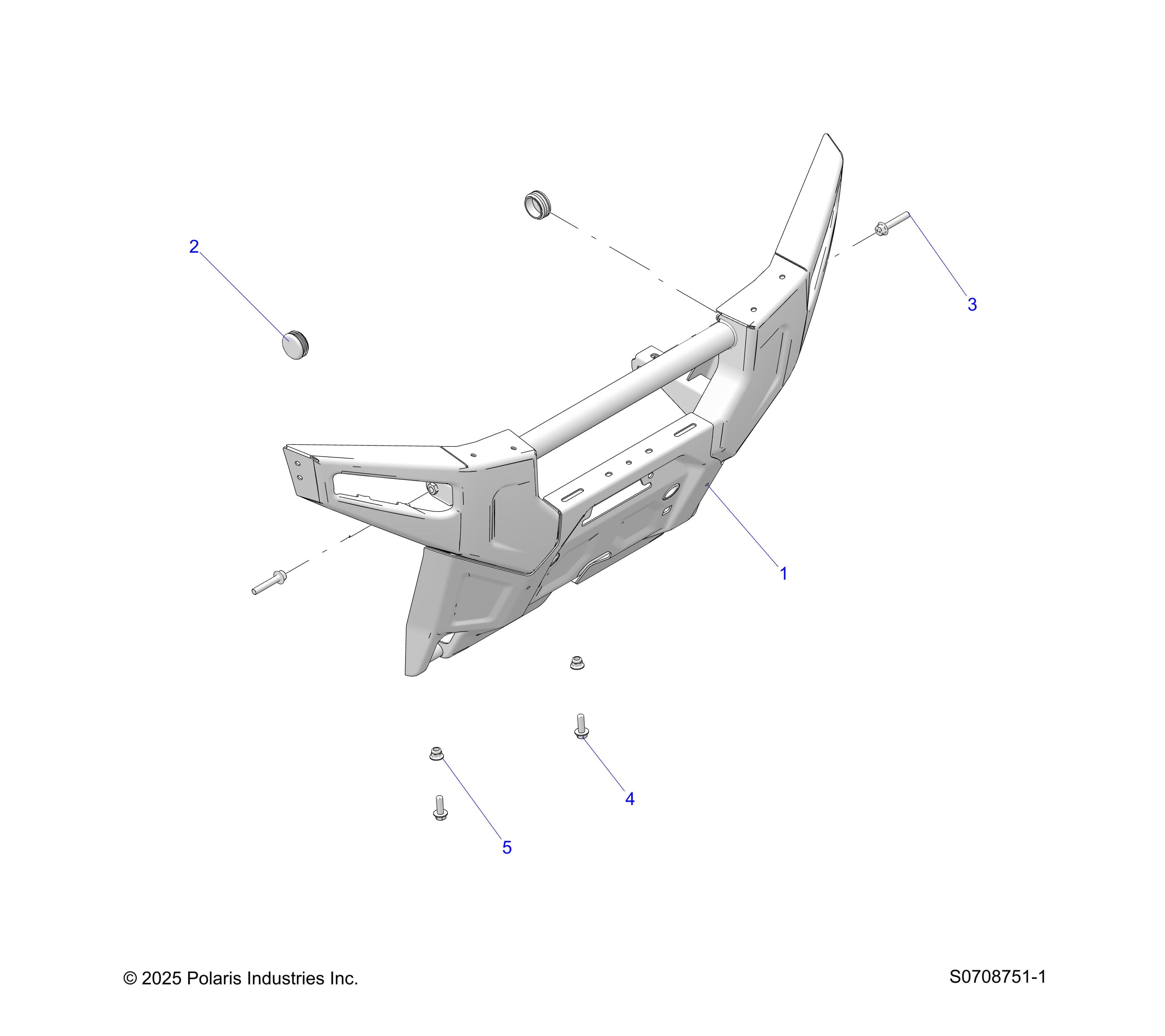 2026 RANGER 1000 XP PREMIUM β BODY, FRONT BUMPER diagram