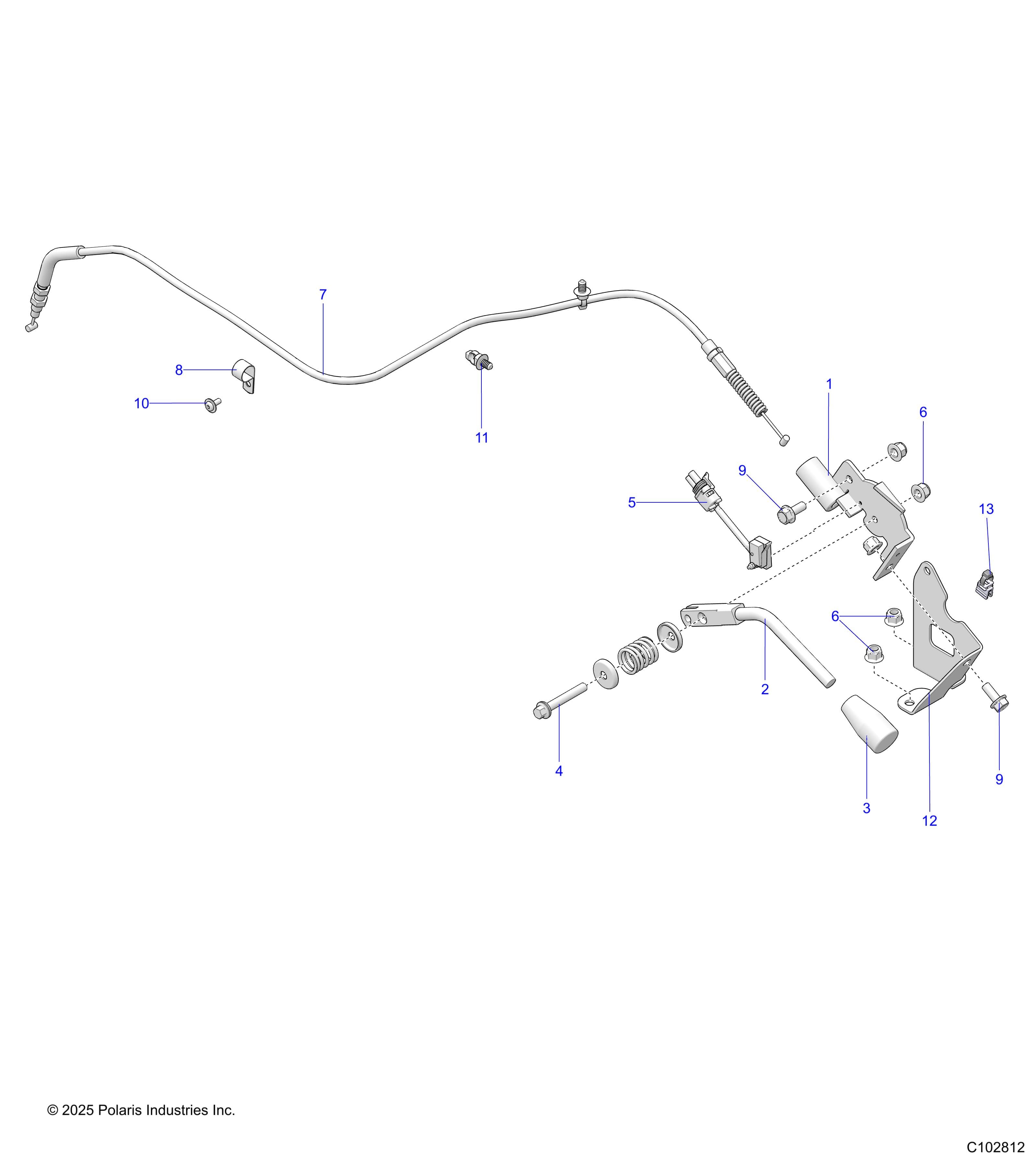 2026 RZR 200 AU β BRAKES, PARK LOCK - Z26HCA18D4 (C102812) diagram