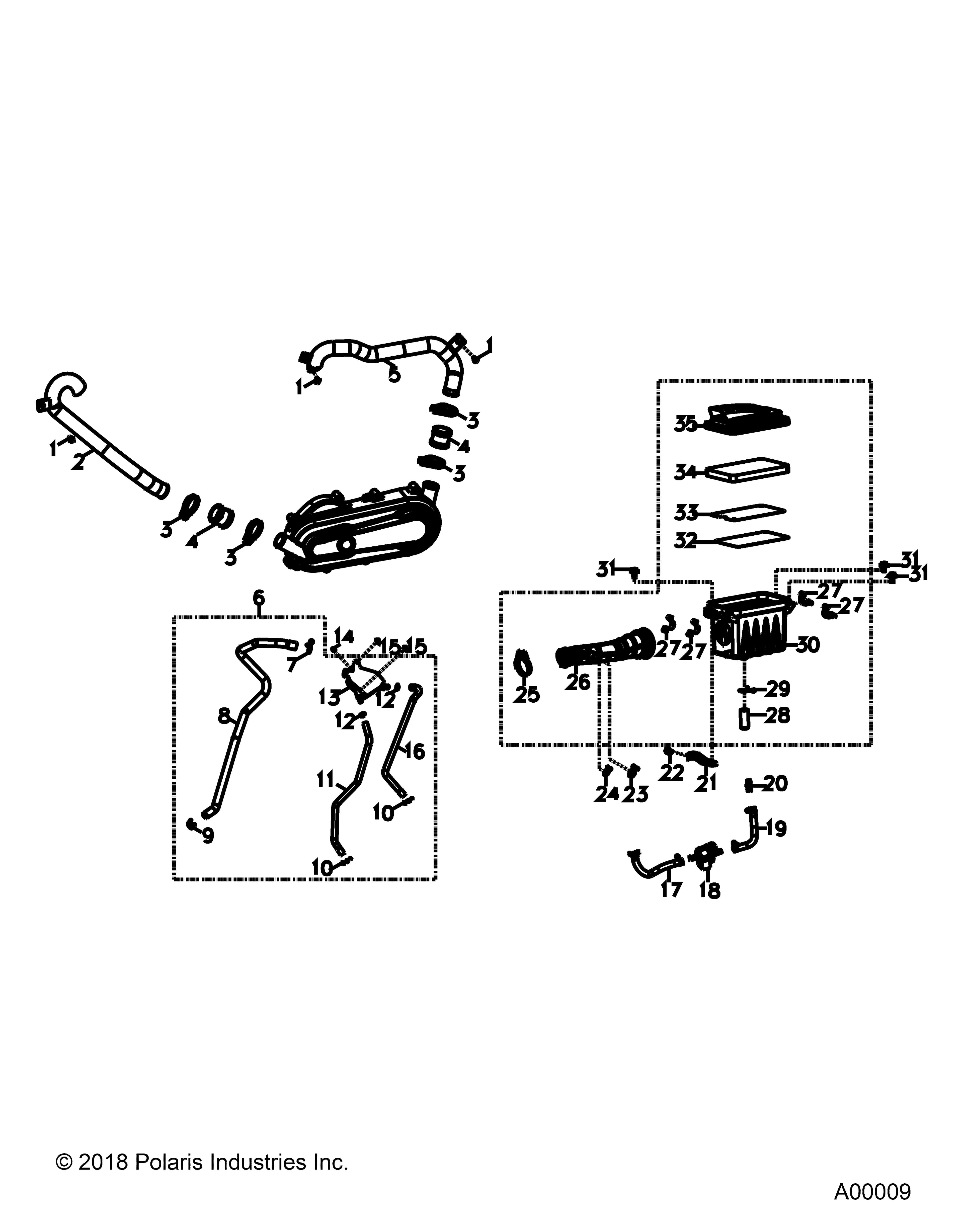 2026 SPORTSMAN 110 R01 - A26YFA11B5 β ENGINE, AIR INTAKE SYSTEM - A26YFA11B5 (A00009) diagram