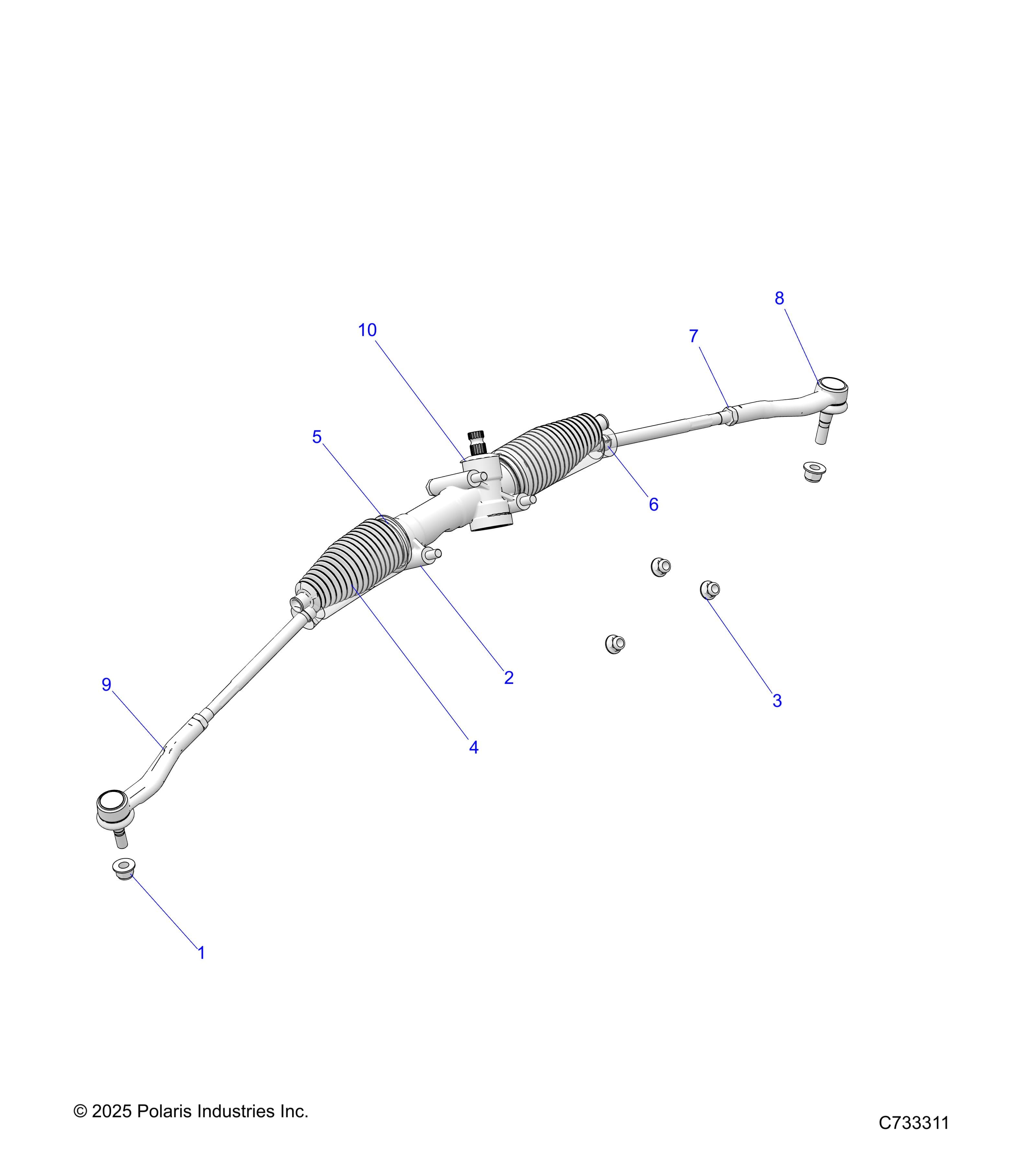 2026 RANGER 1000 NON EPS β STEERING, GEARBOX diagram