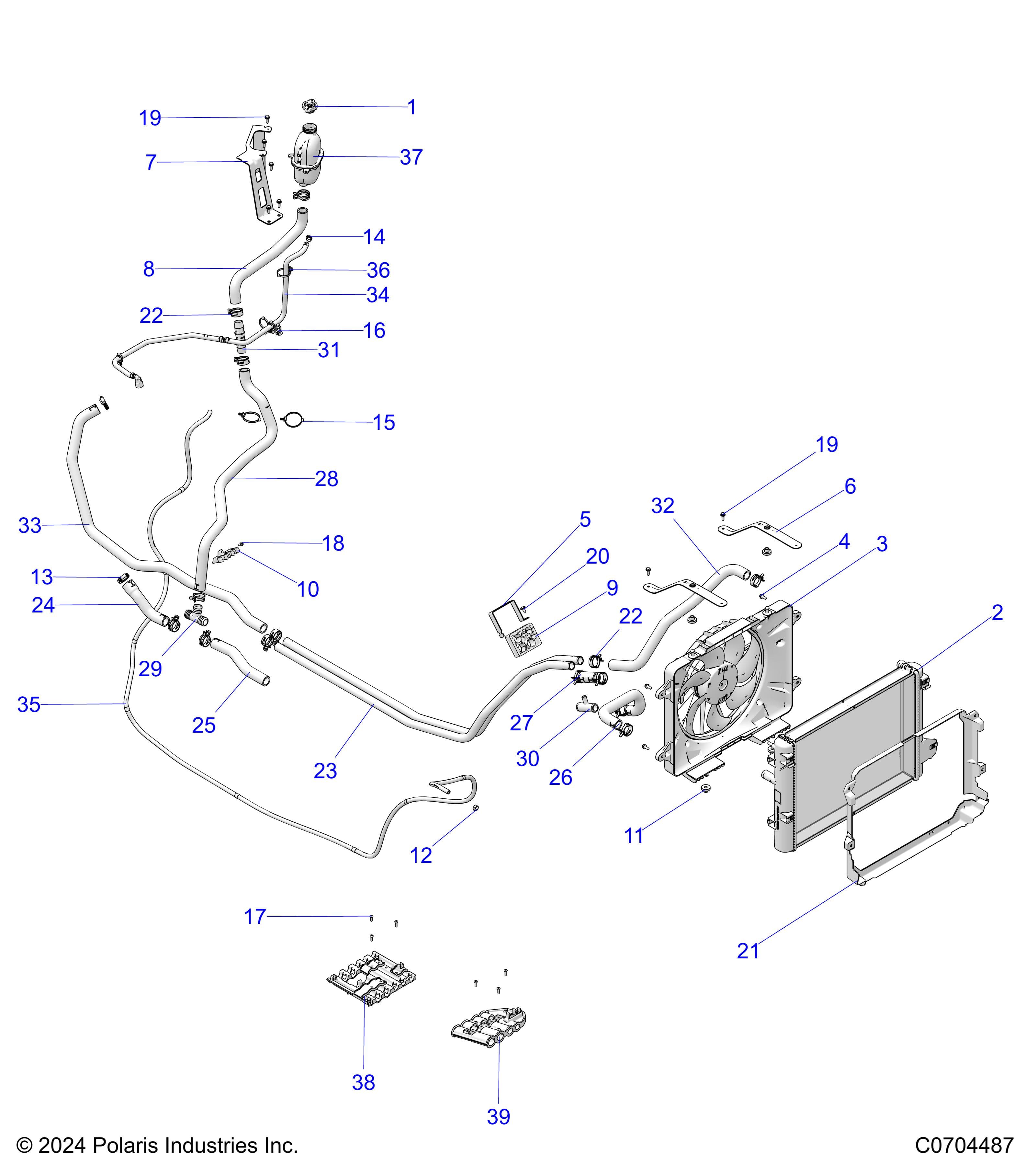 2026 POLARIS XPEDITION XP NORTHSTAR β ENGINE, COOLING diagram