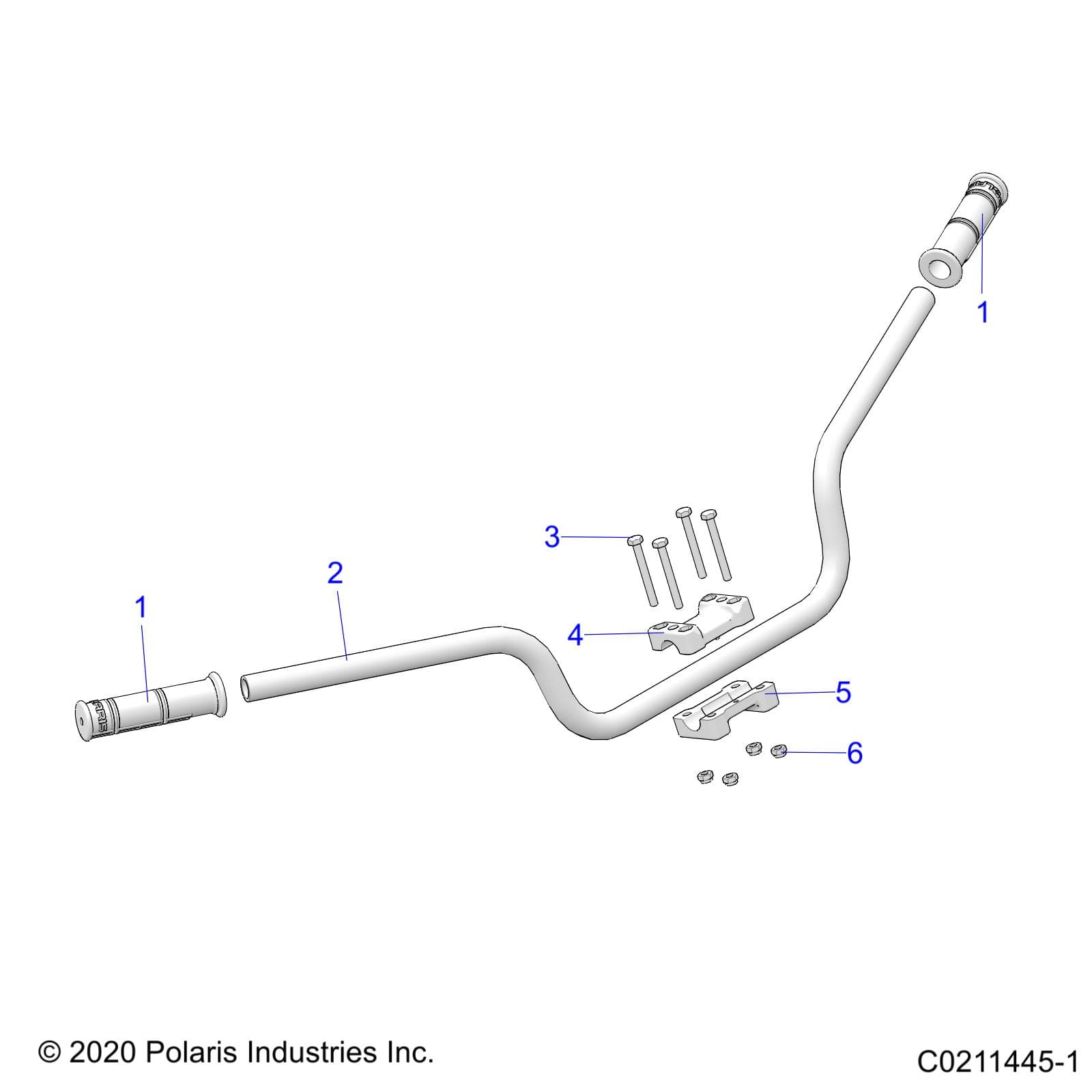 2026 SPORTSMAN TOURING 570 ULT β STEERING, HANDLEBAR - A26SJR57AG (C0211445-1) diagram