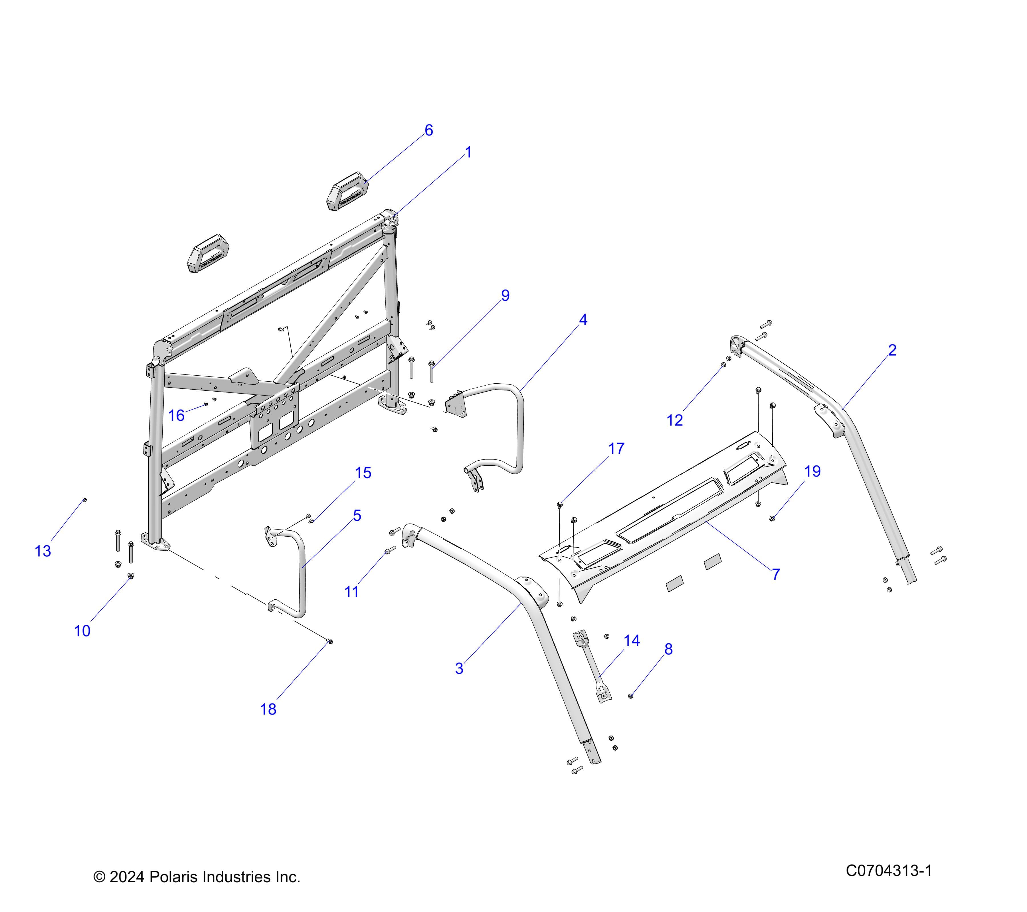 2026 RANGER 1000 XP PREMIUM β CHASSIS, CAB FRAME - R26RRE99A9/AF/AH/AB/AS/B9/BF/BH/BB/BS (C0704313-1) diagram