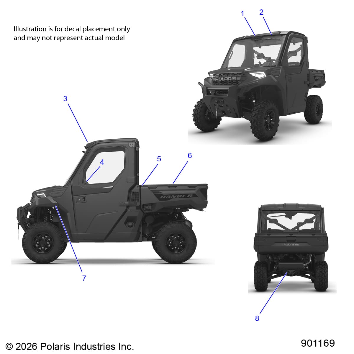 2026 RANGER 1000 CABBED β BODY, DECALS, GENERAL diagram