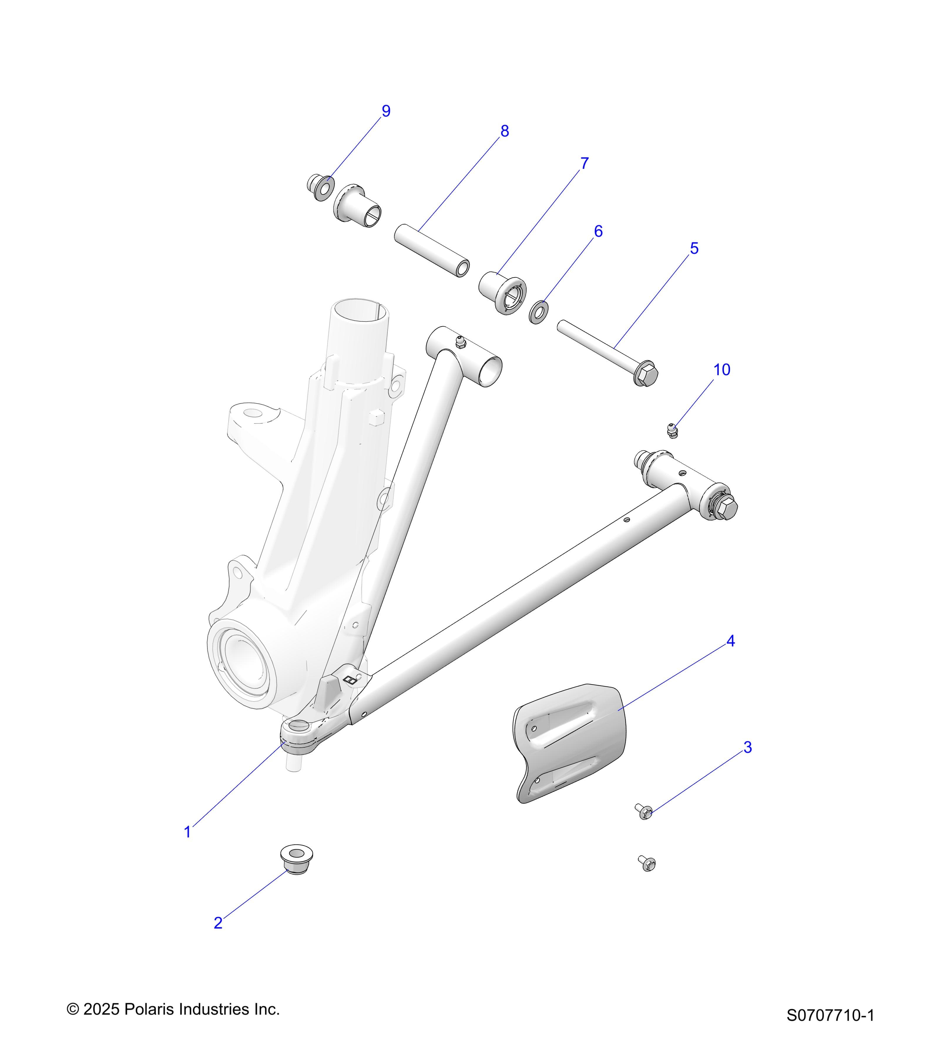 2026 RANGER 500 β SUSPENSION, FRONT A-ARMS diagram