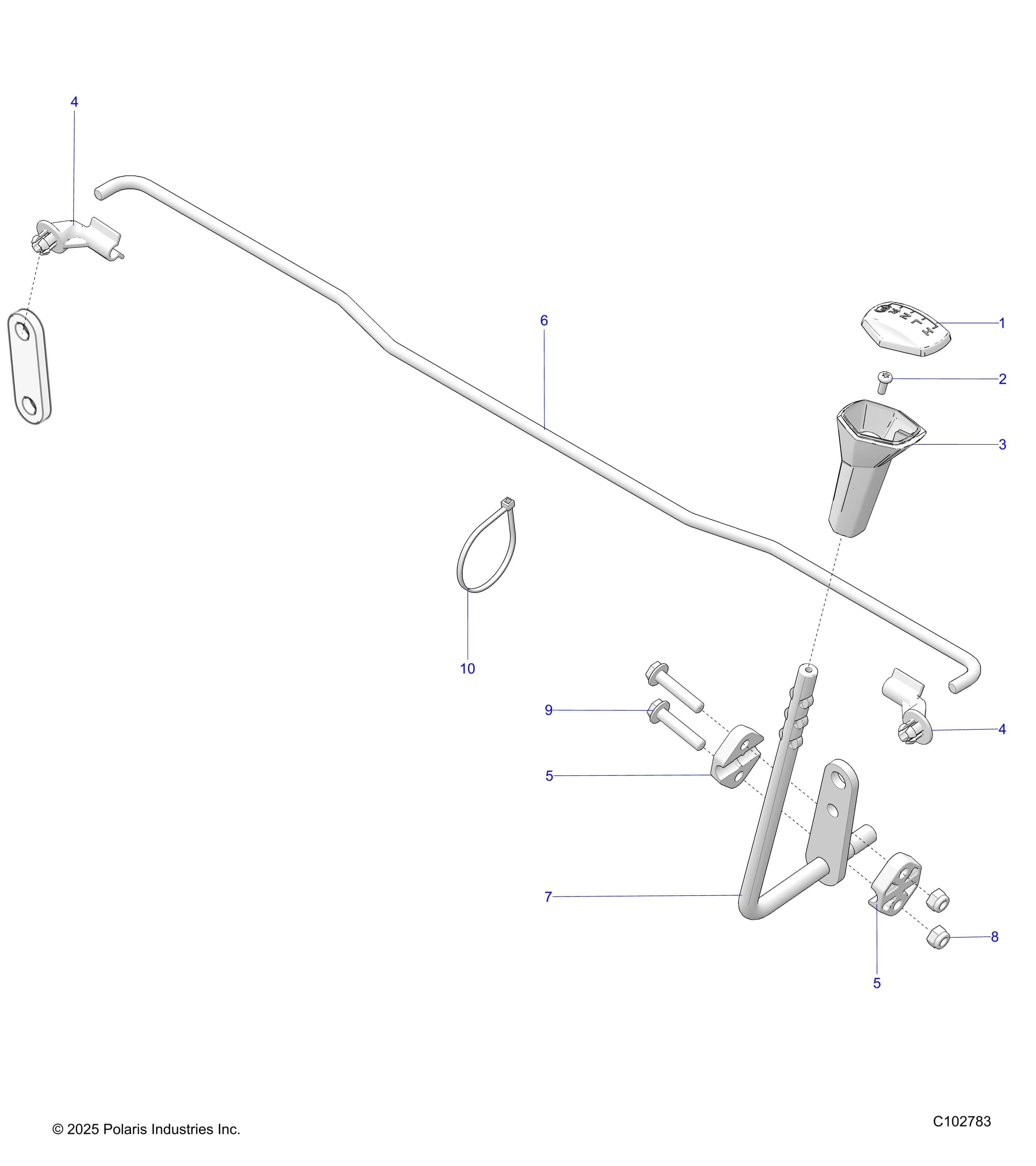 2026 SPORTSMAN 450 EPS 50S β DRIVE TRAIN, GEAR SELECTOR - A26SEE50B1/B4 (C102783) diagram