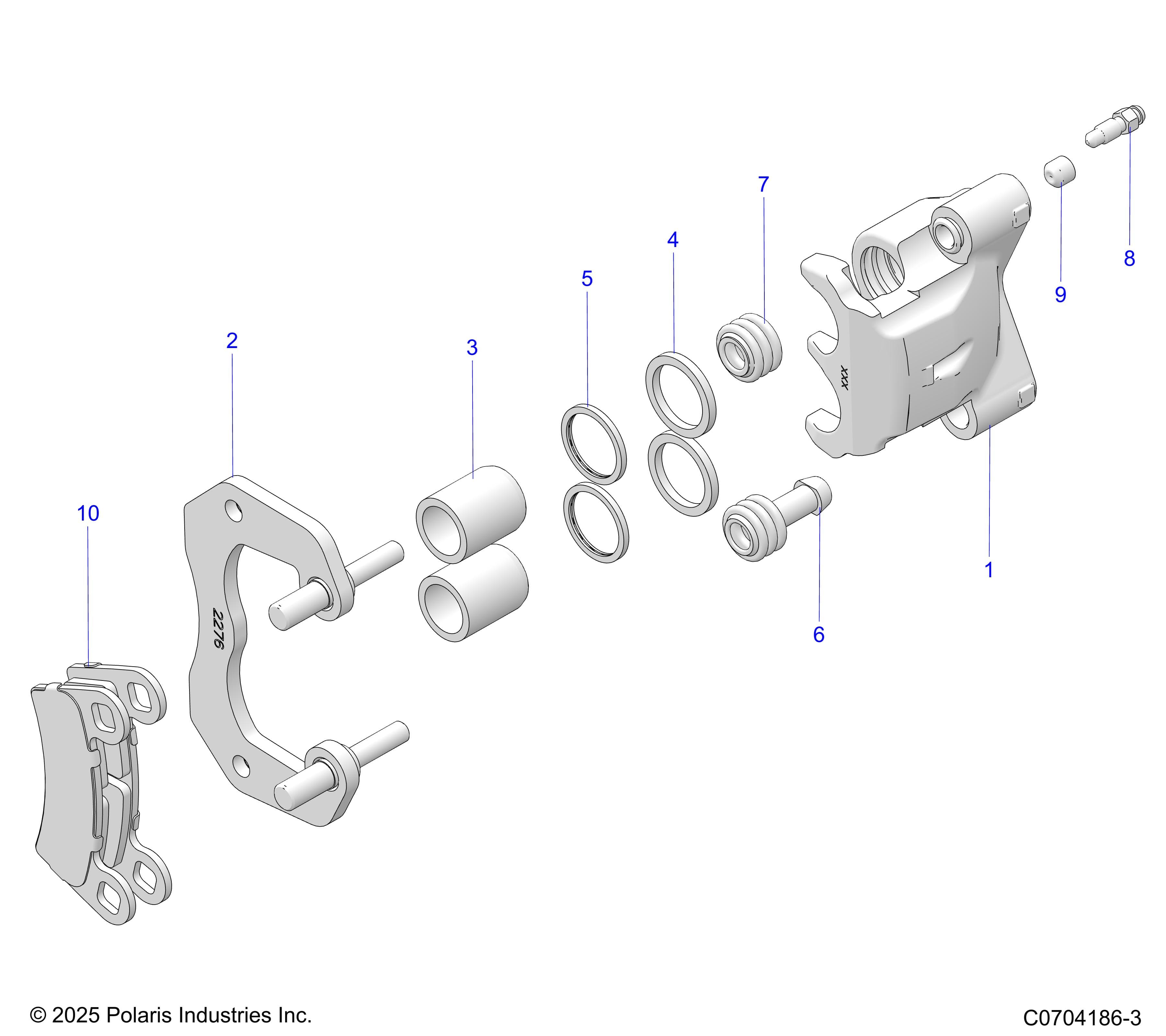 2026 GENERAL 1000 PREMIUM β BRAKES, REAR CALIPER diagram