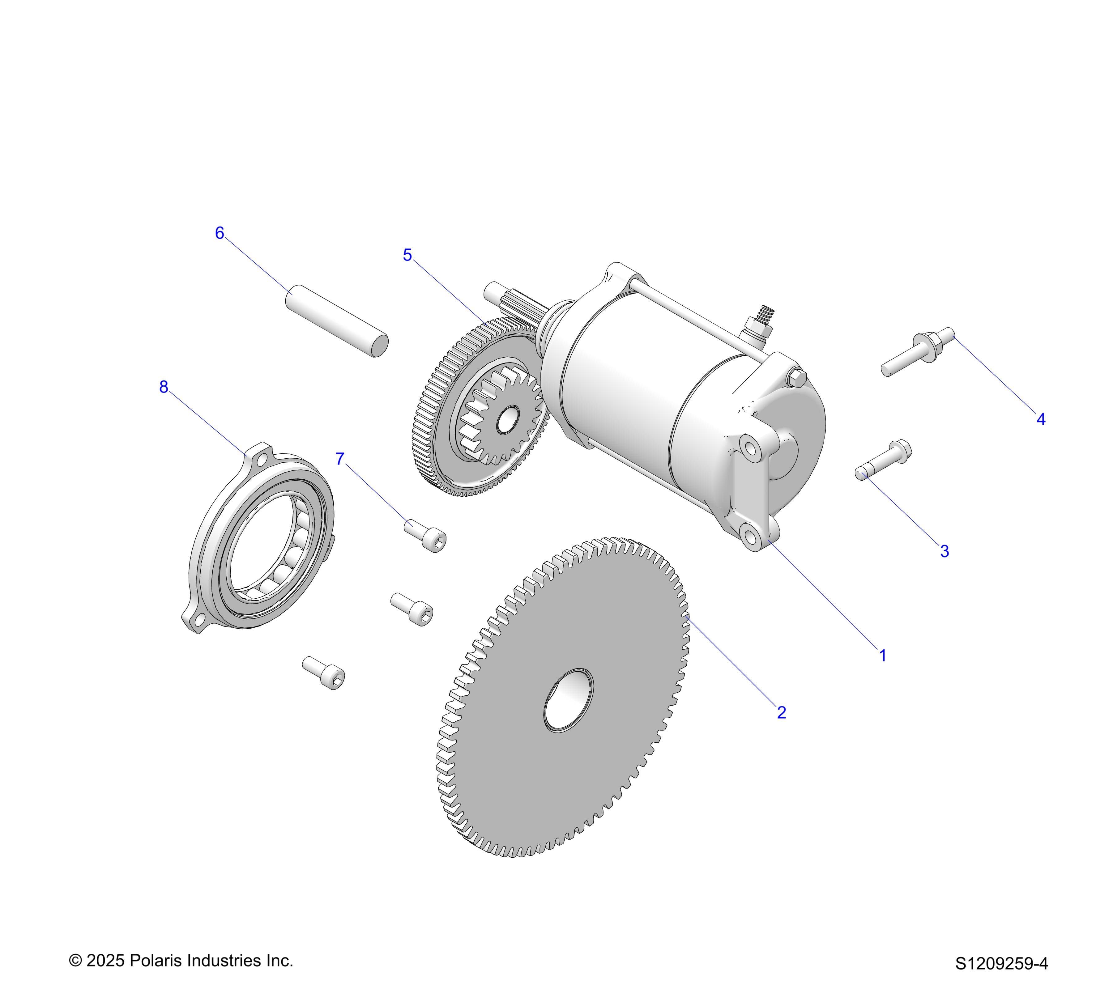 2026 RANGER 1000 CABBED β ENGINE, STARTER diagram