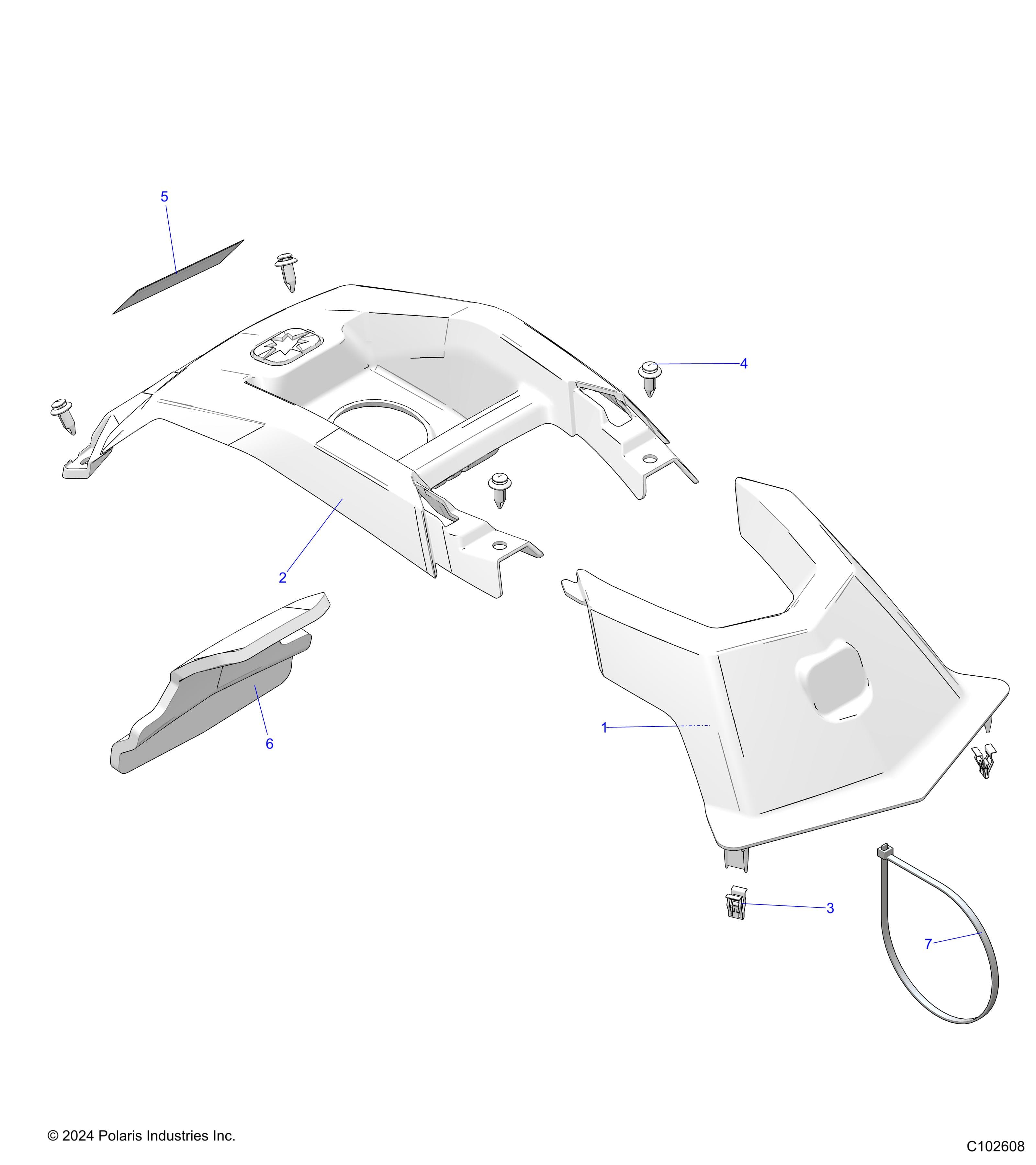 2026 SPORTSMAN TOURING 570 β BODY, FRONT COVER - A26SDA57A7 (C102608) diagram