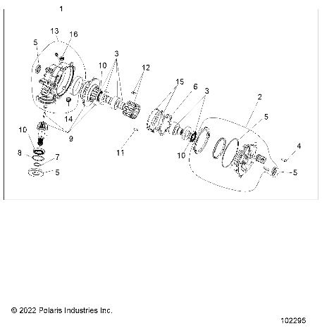 2026 SPORTSMAN TOURING 570 β DRIVE TRAIN, FRONT GEARCASE - A26SDA57A7 (102295) diagram