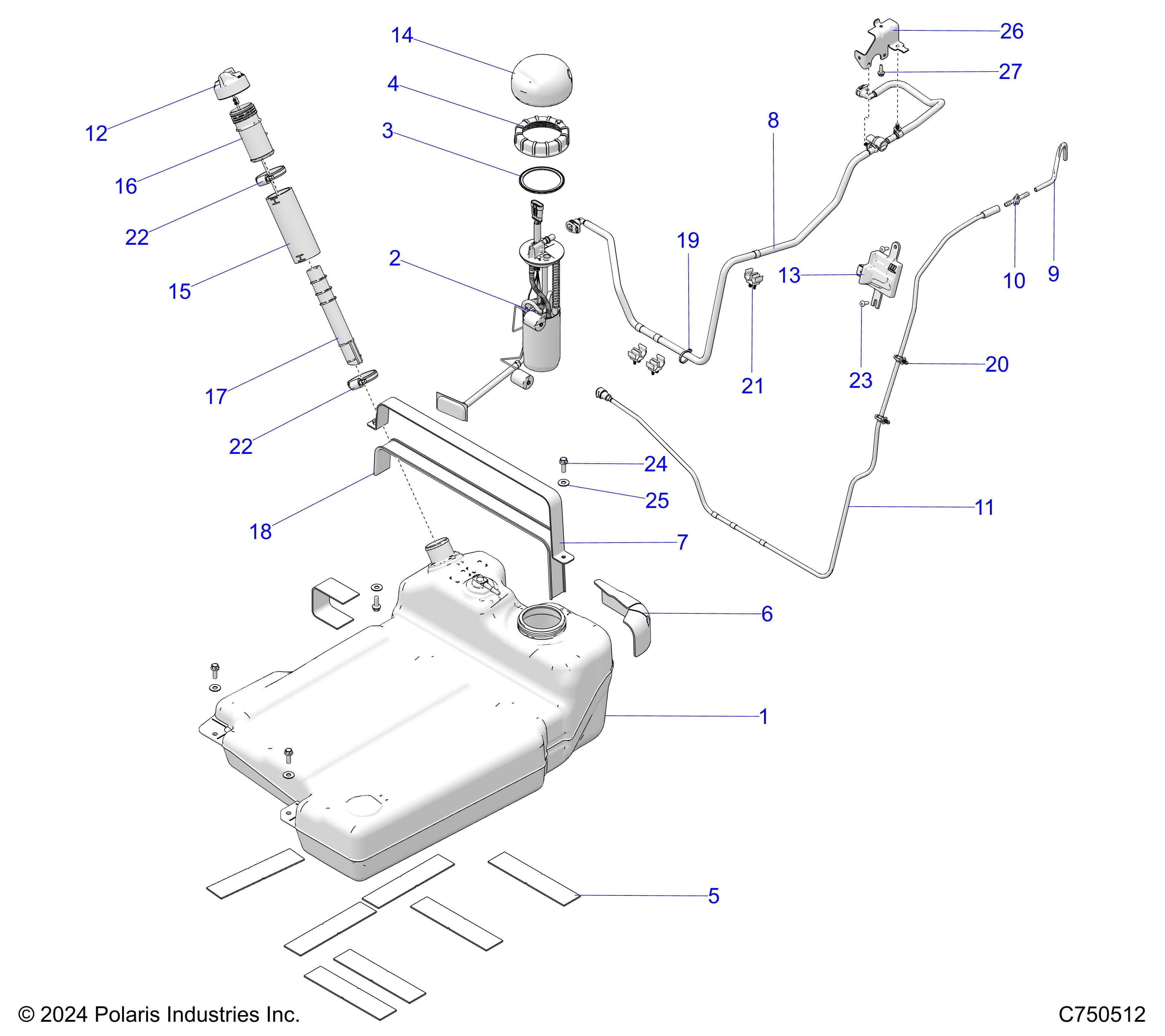 2026 RZR PRO S ULTIMATE β FUEL SYSTEM, STANDARD - Z26SPD92AN/AH (C750512) diagram