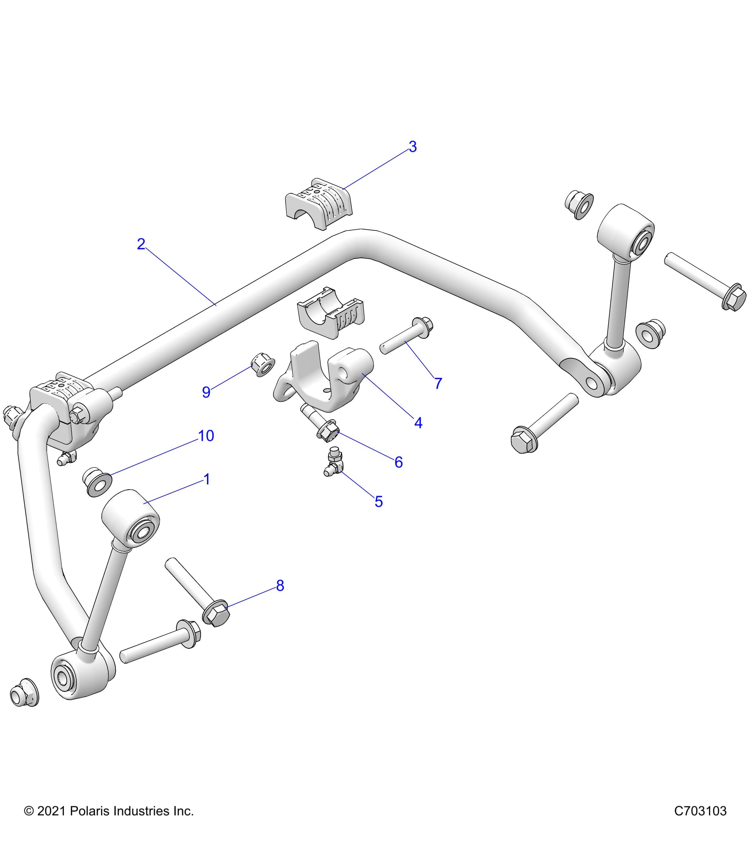 2026 RZR XP 1000 SPORT β SUSPENSION, FRONT, STABILIZER BAR - Z26NES99A4/B4/A6/B6 (C703103) diagram