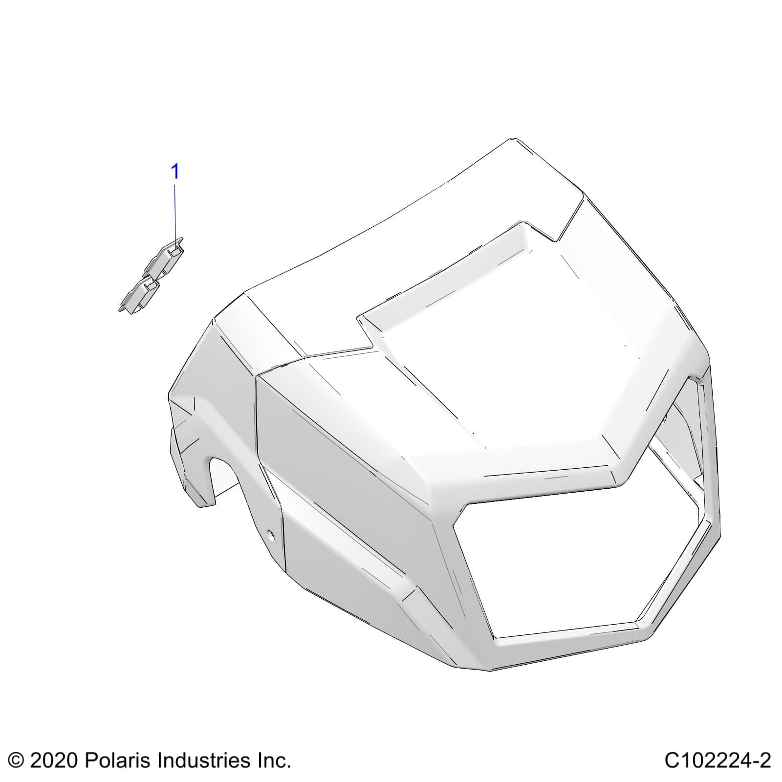 2026 SPORTSMAN TOURING XP 1000 R01 - A26SYY95AK β BODY, HEADLIGHT POD PLUGS - A26SYY95AK (C102224) diagram