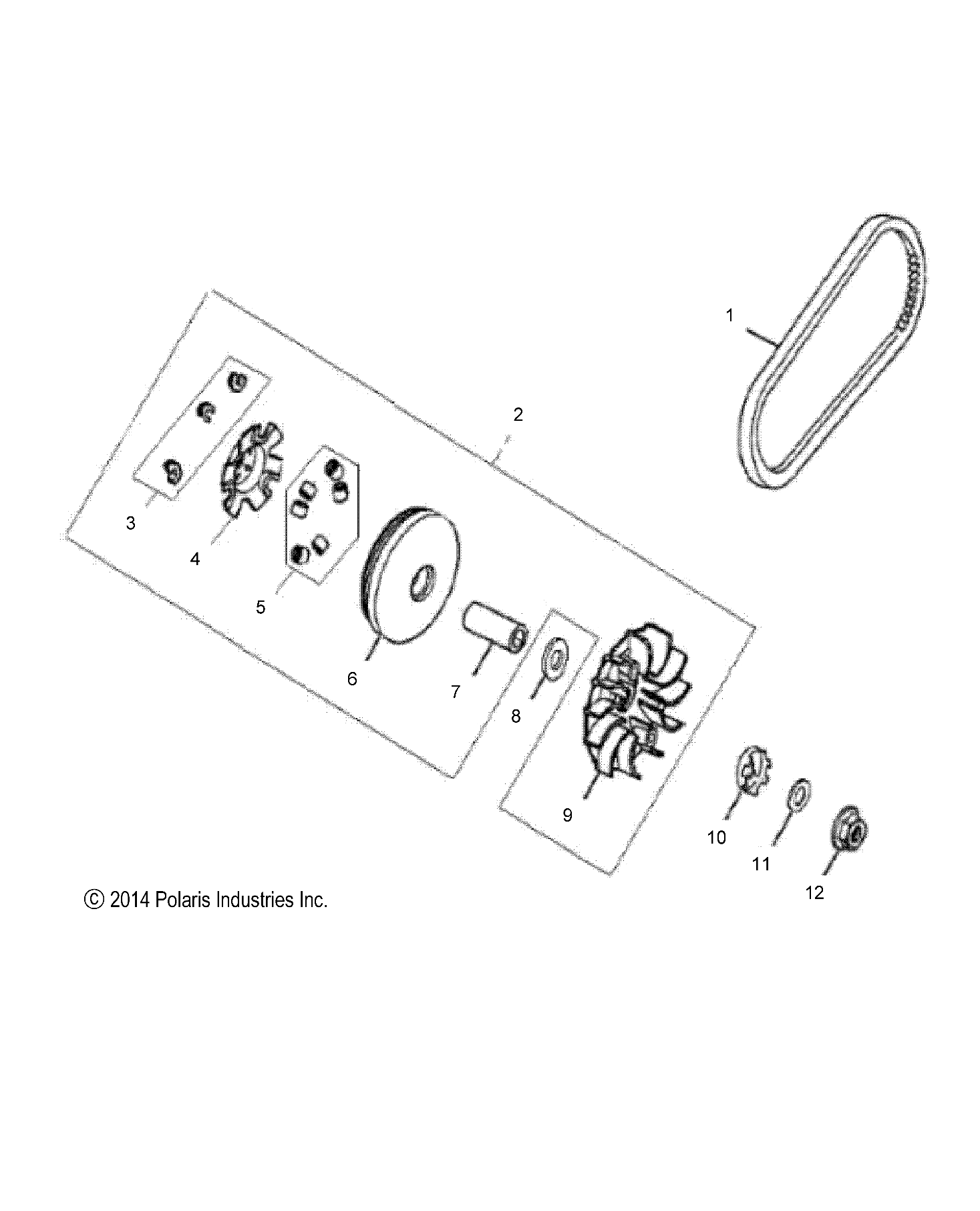 2026 PHOENIX 200 R01 - A26YPA20A4 β DRIVE TRAIN, PRIMARY CLUTCH - A26YPA20A4 (49ATVCLUTCH14PHX) diagram