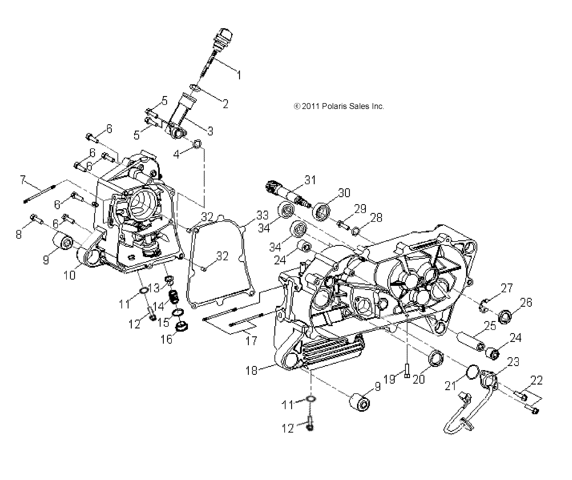 2026 SPORTSMAN 110 R01 - A26YFA11B5 β ENGINE, CRANKCASE - A26YFA11B5 (49ATVCRANKCASE12SP90) diagram