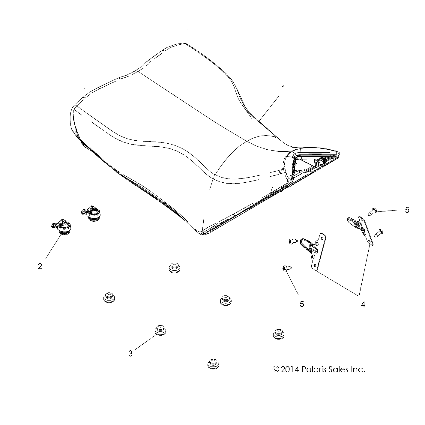 2026 SPORTSMAN TOURING 850 48" R02 - A26SYE85AL β BODY, SEAT, OPERATOR - A26SYE85AL (49ATVSEAT15850TRG) diagram