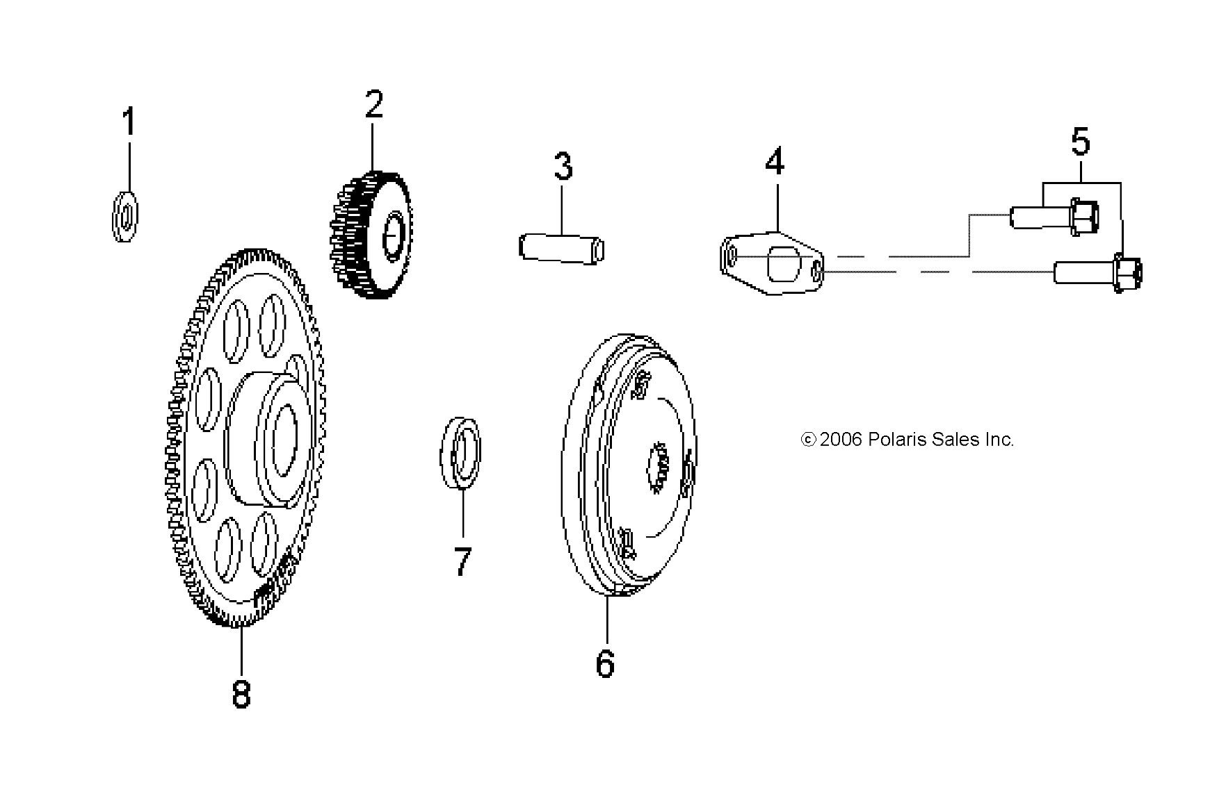 2026 SPORTSMAN 110 R01 - A26YFA11B5 β ENGINE, STARTER - A25YFA11B5 (49ATVSTARTER207OTLW90) diagram