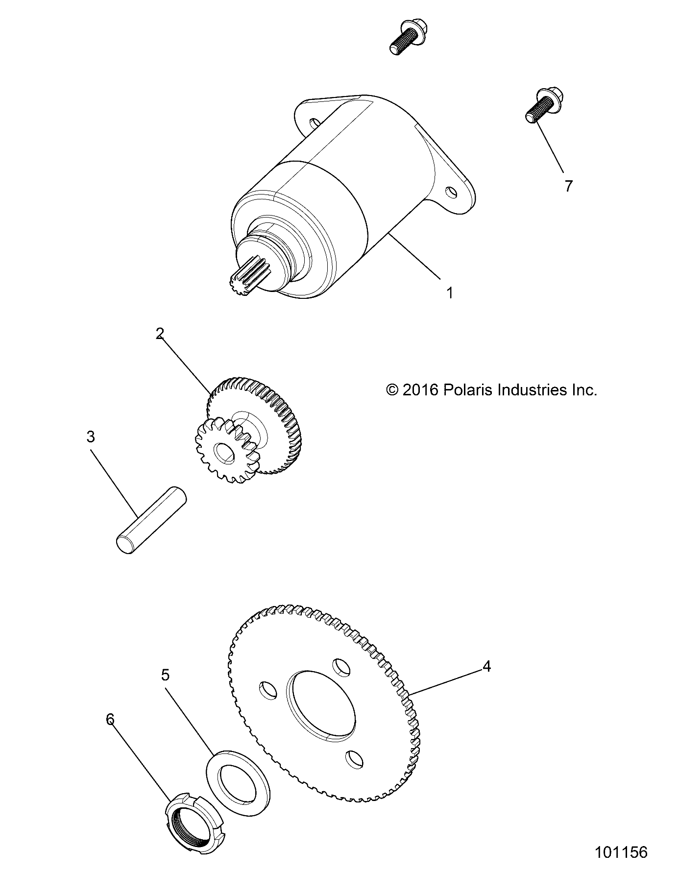 2026 RANGER 150 EFI β ENGINE, STARTER MOTOR - R26HZA15A5/B5 (101156) diagram