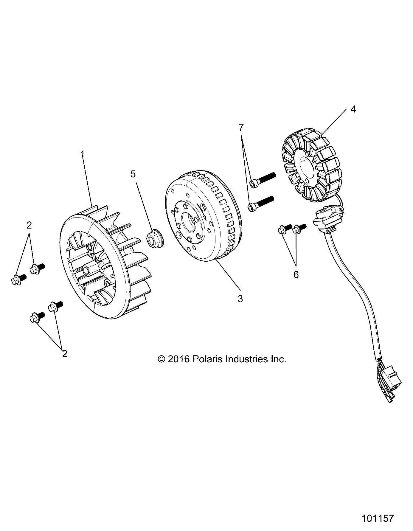 2026 RANGER 150 EFI AU β ENGINE, STATOR and FLYWHEEL - R26HZA15D5 (101157) diagram