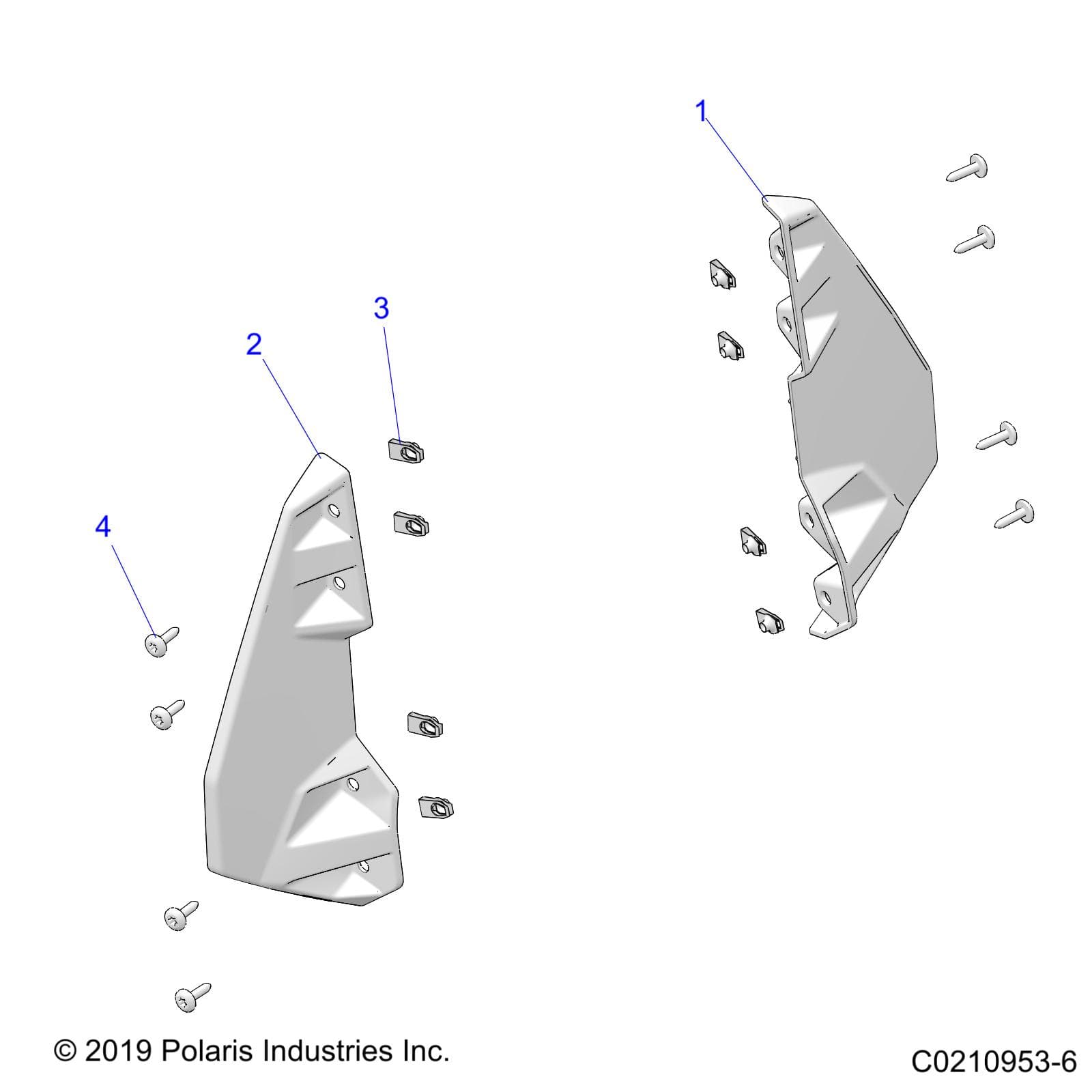 2026 SCRAMBLER XP 1000 S 49S R01 - A26SGE95AB β BODY, REAR FENDER FLARES - A26SGE95AB (C0210953-6) diagram
