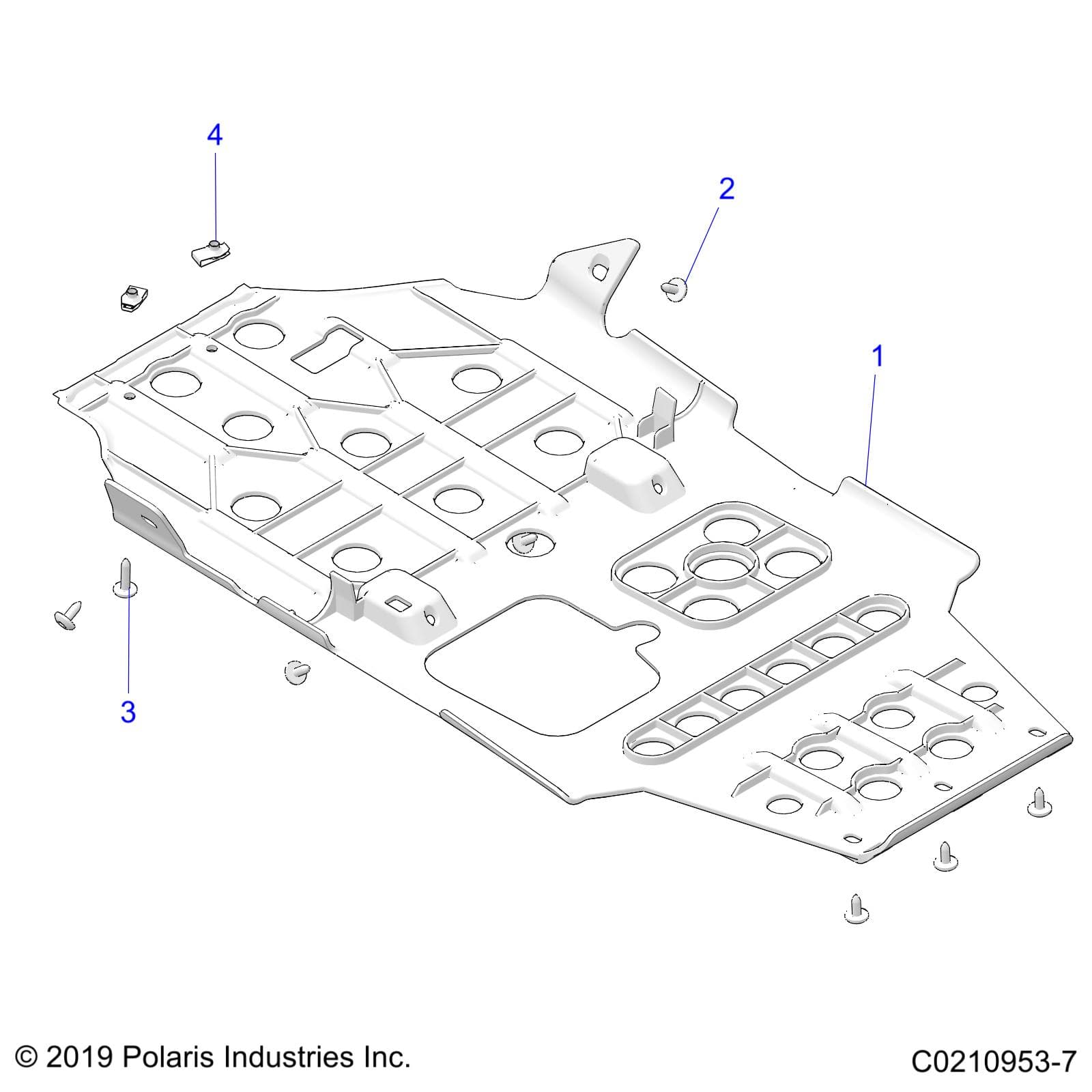 2026 SCRAMBLER XP 1000 S 49S R01 - A26SGE95AB β BODY, SKID PLATES - A26SGE95AB (C0210953-7) diagram