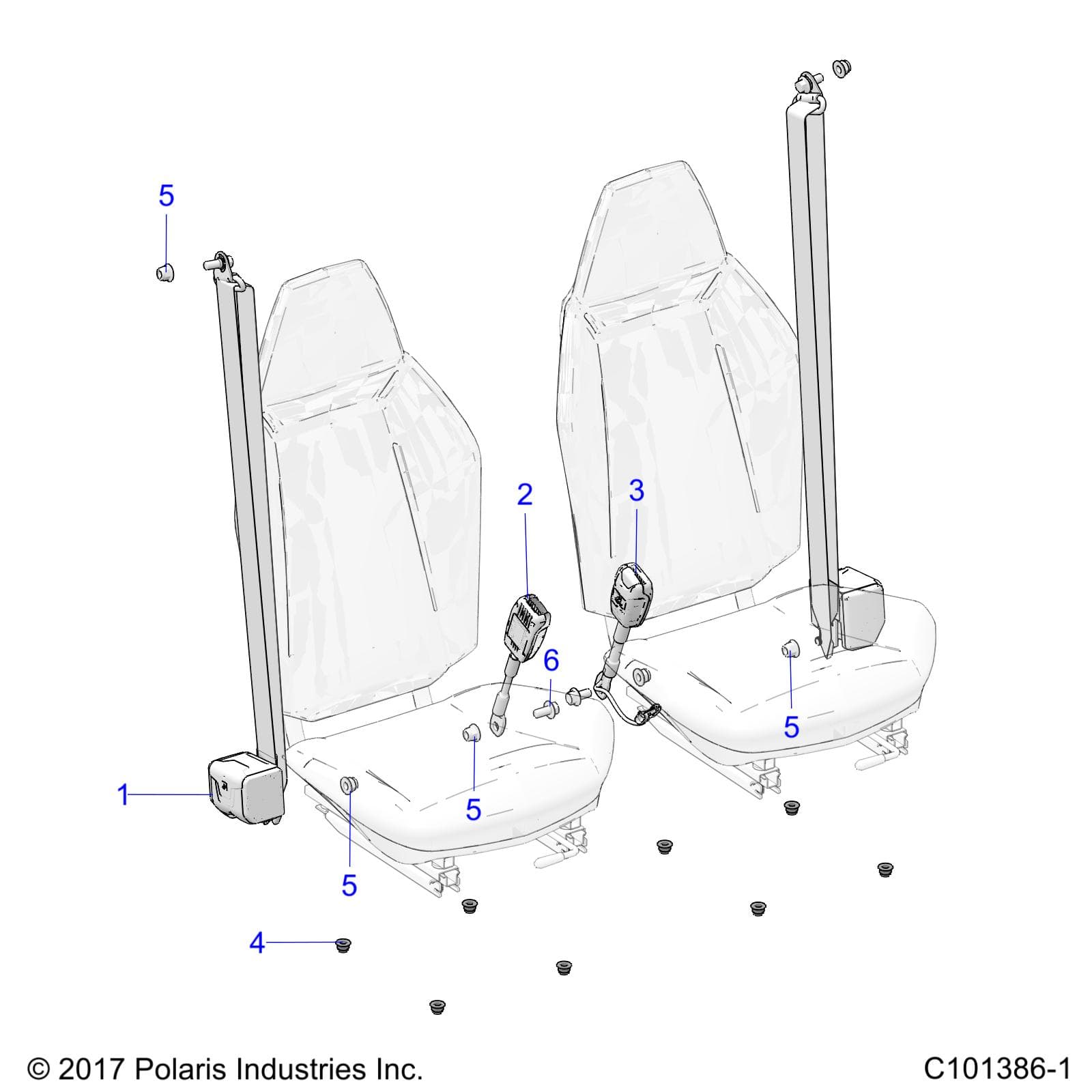 2026 RANGER 150 EFI β BODY, SEAT BELTS - R26HZA15A5/B5 (C101386-1) diagram