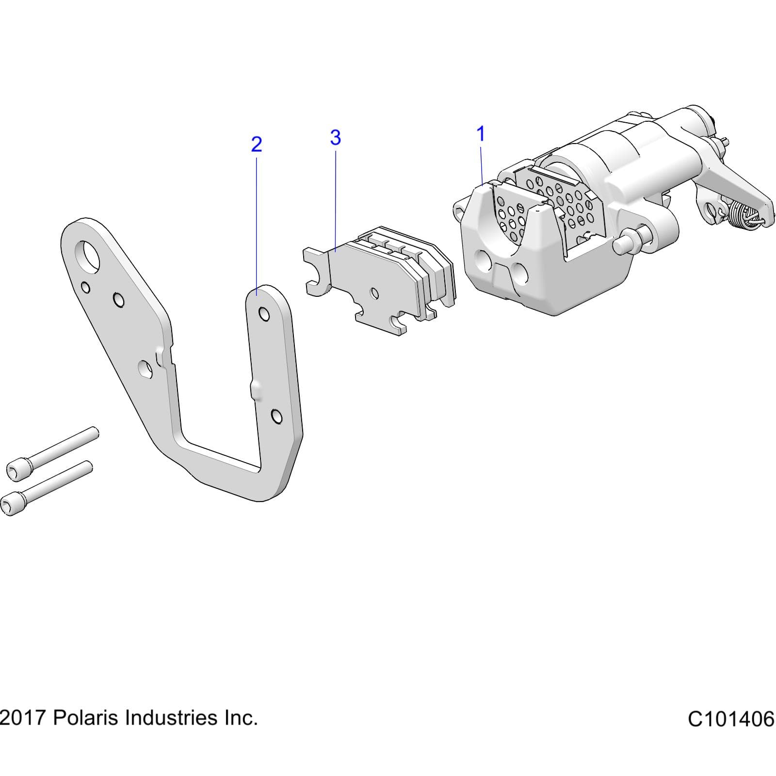 2026 RANGER 150 EFI β BRAKES, REAR CALIPER - R26HZA15A5/B5 (C101406) diagram