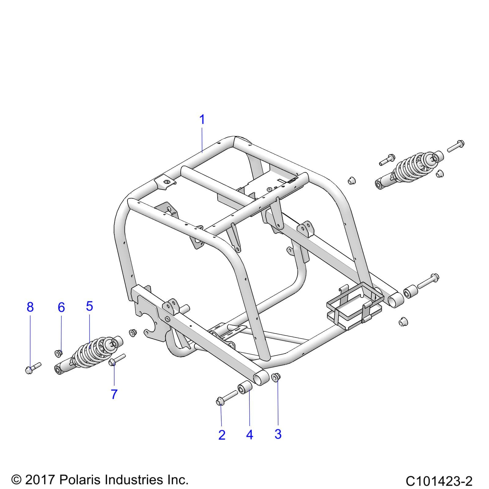 2026 RANGER 150 EFI AU β SUSPENSION, REAR SWING ARM - R26HZA15D5 (101423-2) diagram