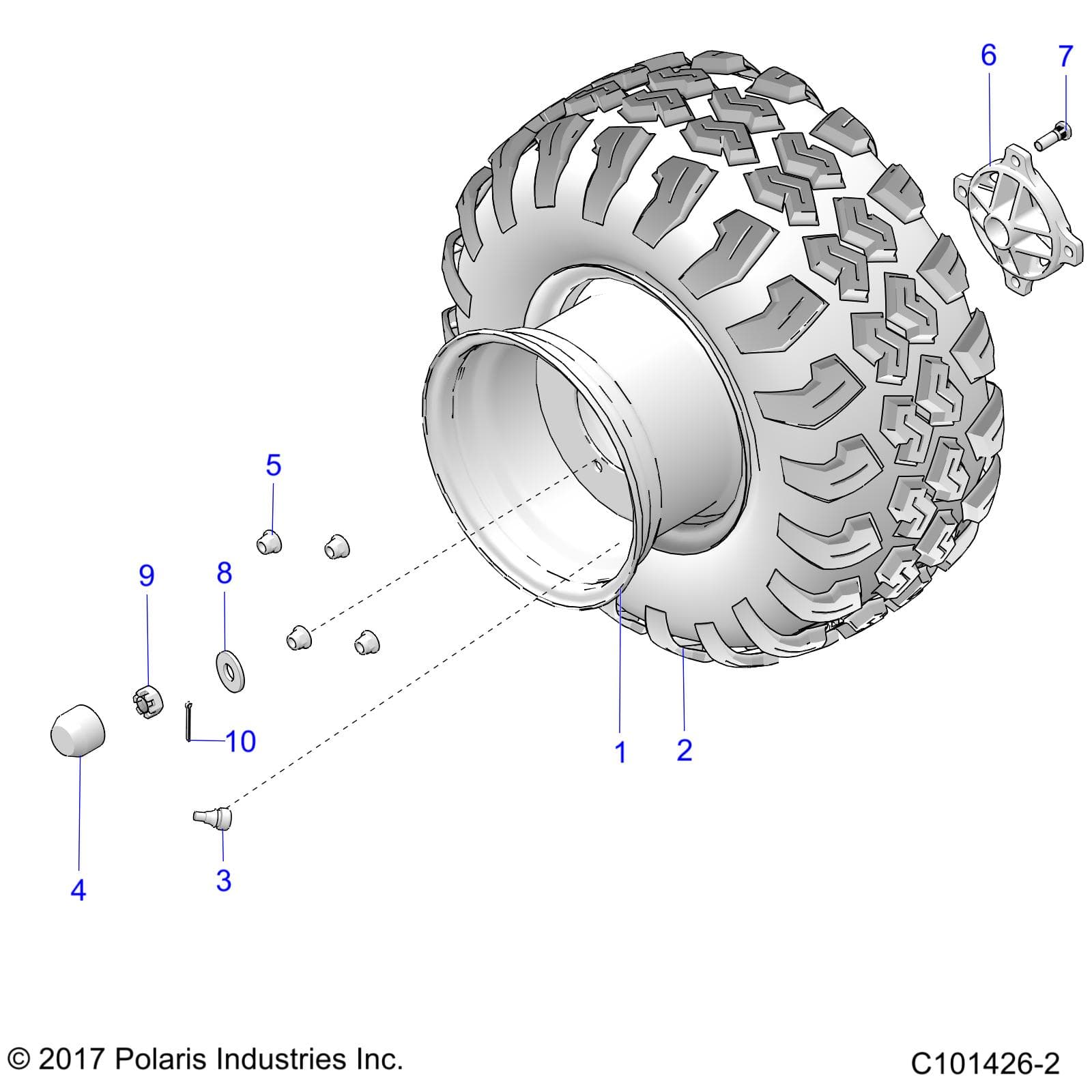 2026 RANGER 150 EFI β WHEELS, REAR - R26HZA15A5/B5 (101426-2) diagram