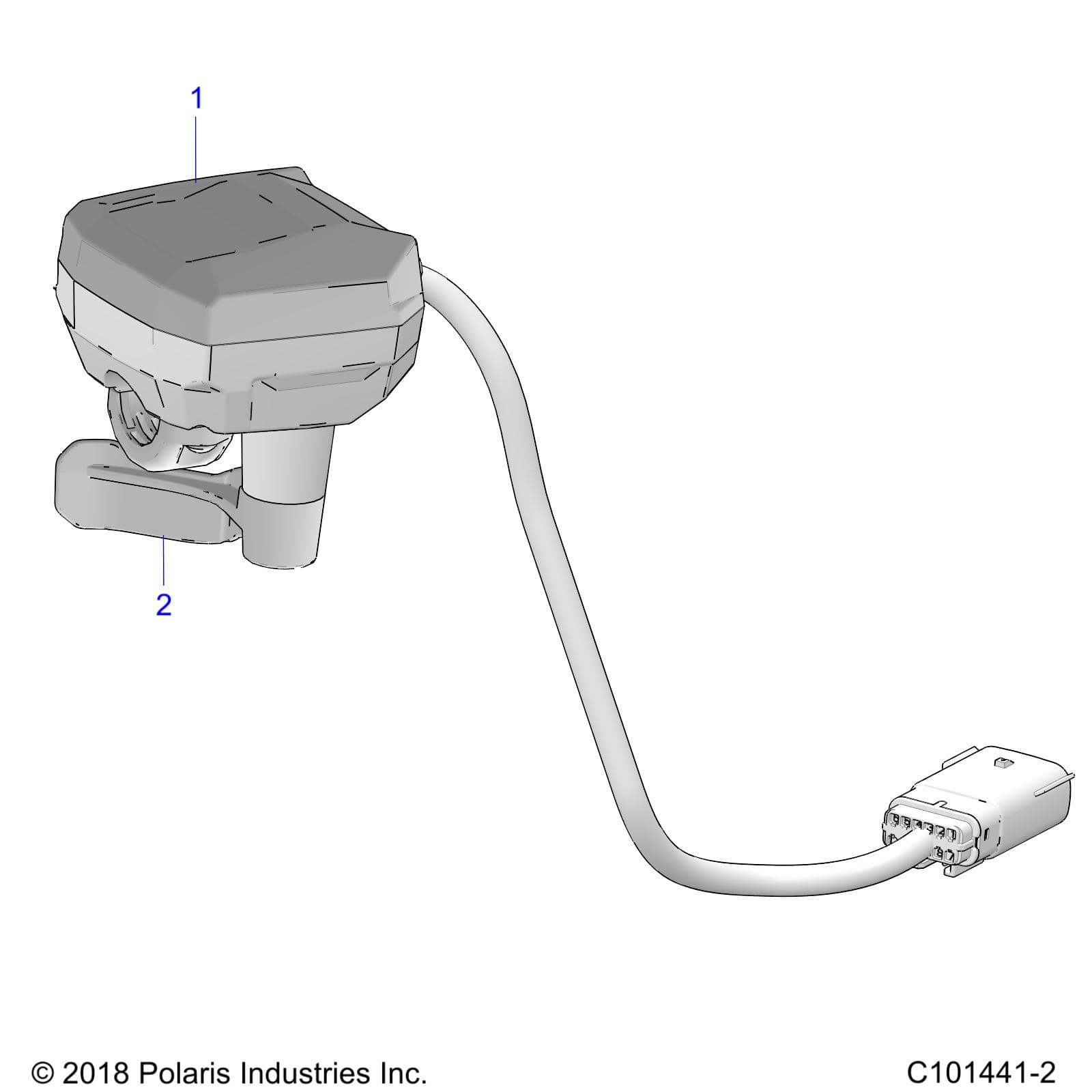 2026 SPORTSMAN 450 EPS 50S β STEERING, CONTROLS, THROTTLE ASM - A26SEE50B1/B4 (C101441) diagram