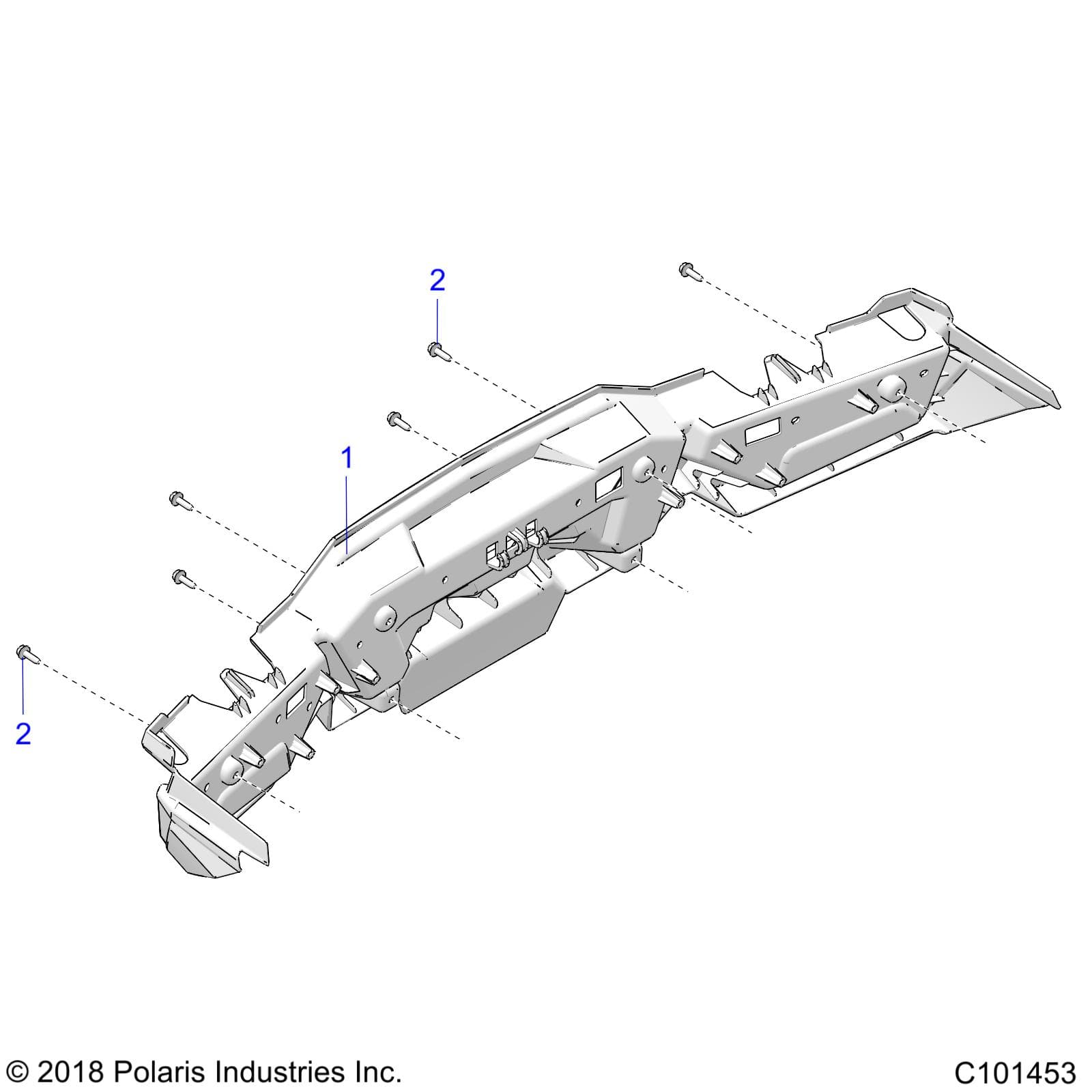 2026 SPORTSMAN 1000 ULTIMATE 49S R01 - A26SXR95AG β BODY, REAR BUMPER - A26SXR95AG (C101453) diagram