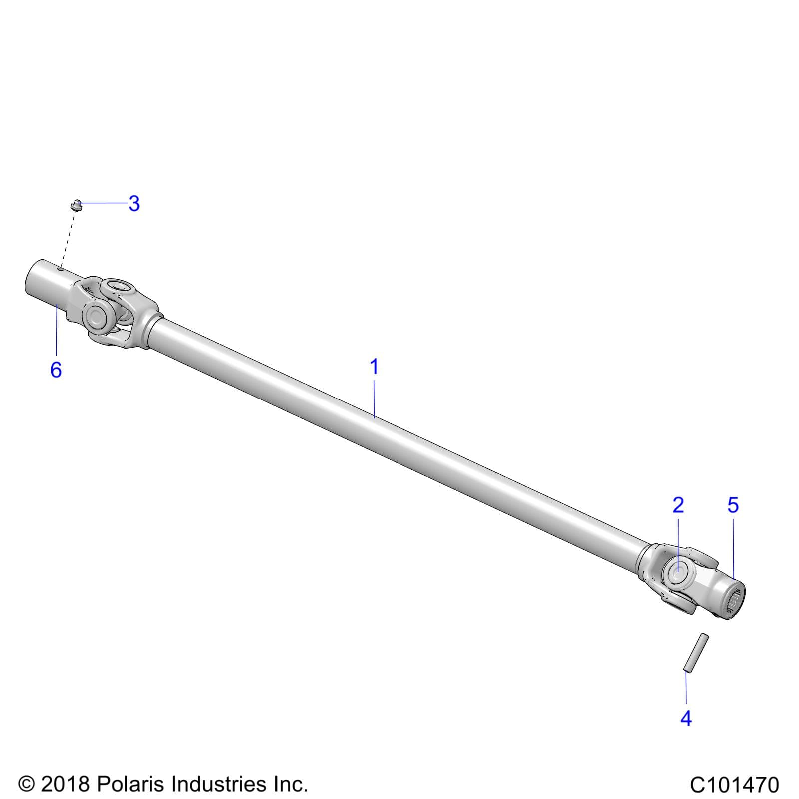 2026 SPORTSMAN XP 1000 MUD R01 - A26SXM95AR β DRIVE TRAIN, PROP SHAFT, FRONT - A26SXM95AR (C101470) diagram