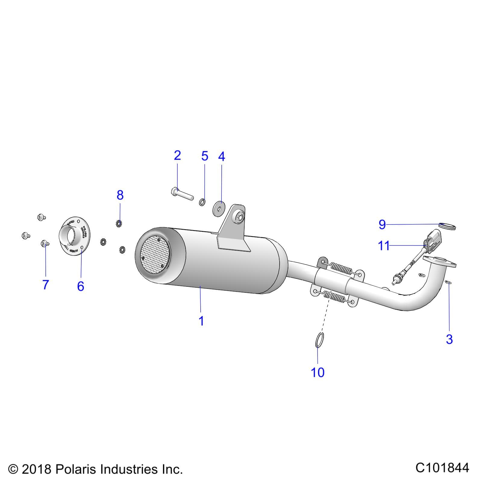 2026 RANGER 150 EFI β ENGINE, EXHAUST SYSTEM, EVAP - R26HZA15B5 (C101844) diagram