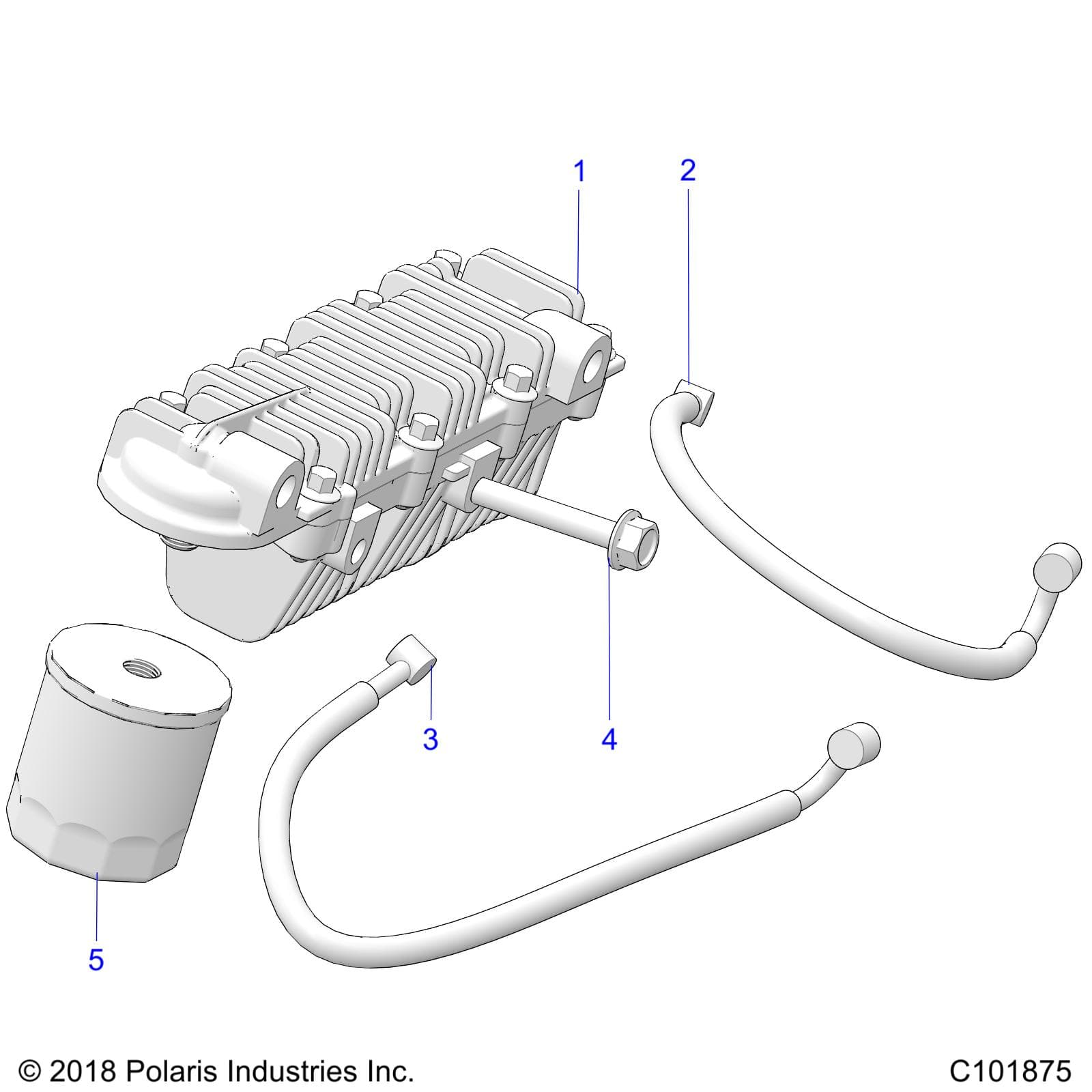 2026 RANGER 150 EFI AU β ENGINE, OIL COOLER and FILTER - R26HZA15D5 (C101875) diagram