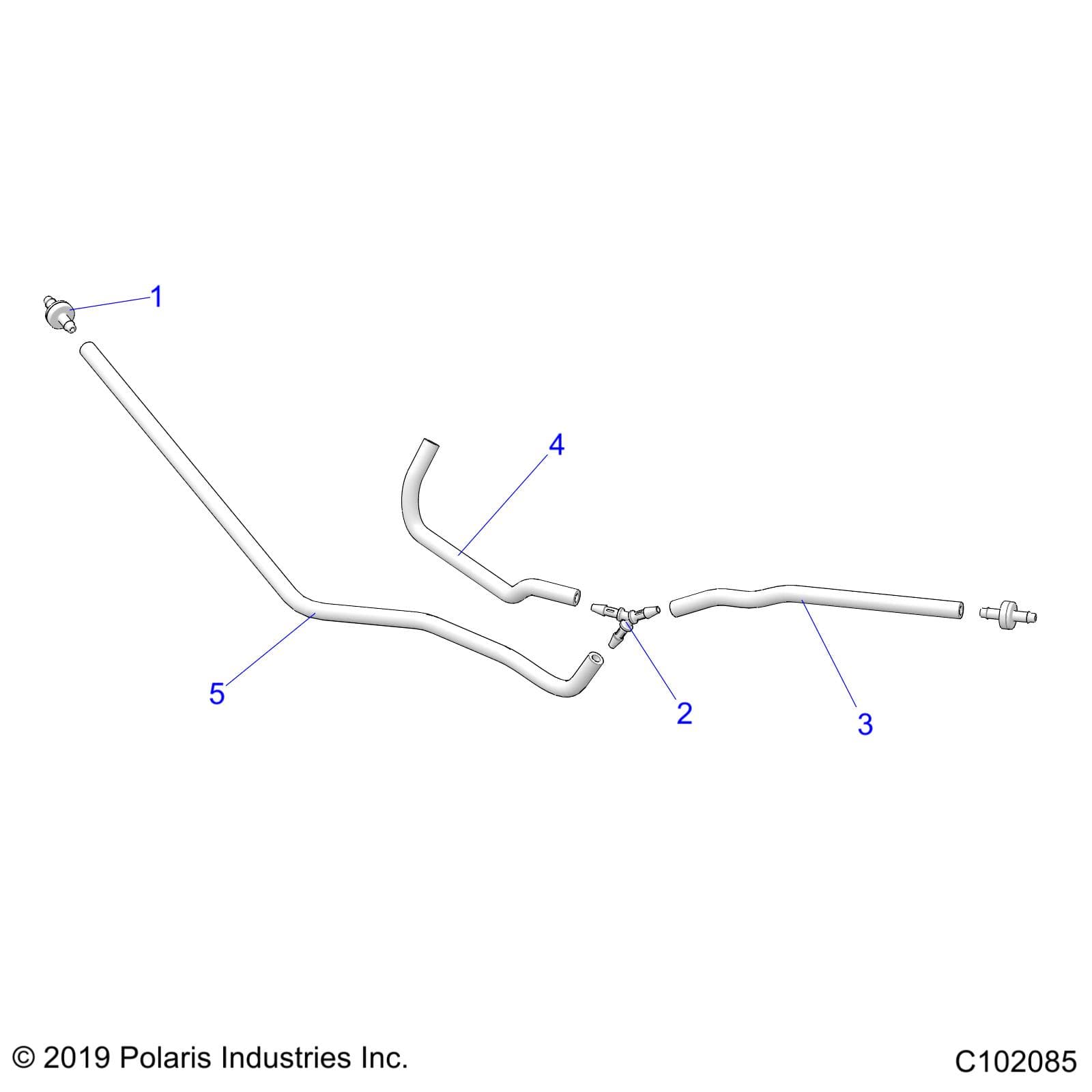 2026 SCRAMBLER XP 1000 S 49S R01 - A26SGE95AB β FUEL SYSTEM, FUEL TANK VENTING - A26SGE95AB (C102085) diagram