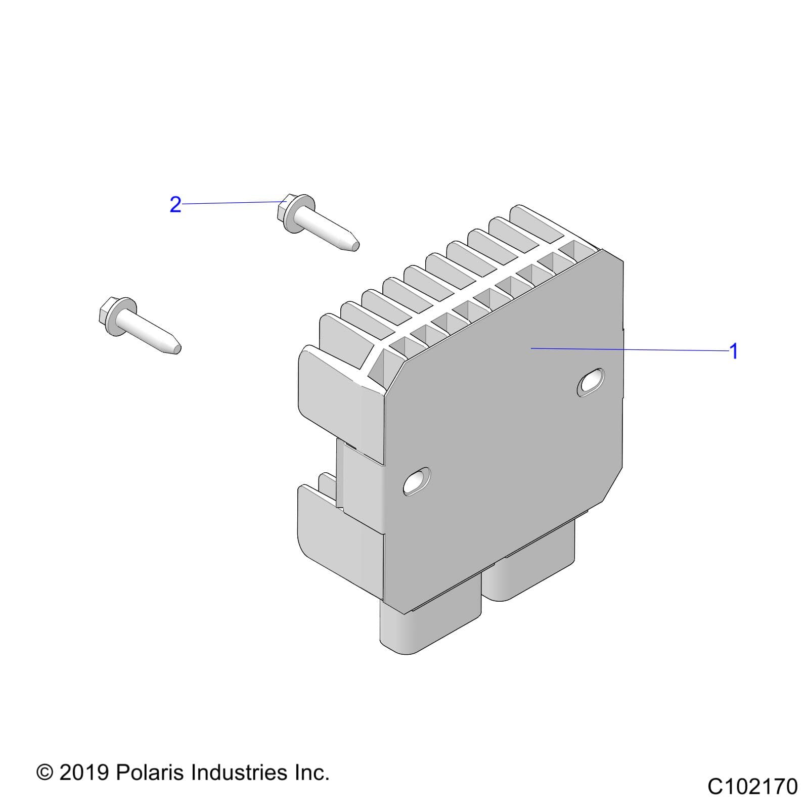 2026 SPORTSMAN TOURING 570 β ELECTRICAL, VOLTAGE REGULATOR AND MOUNTING - A26SDA57A7 (C102170) diagram