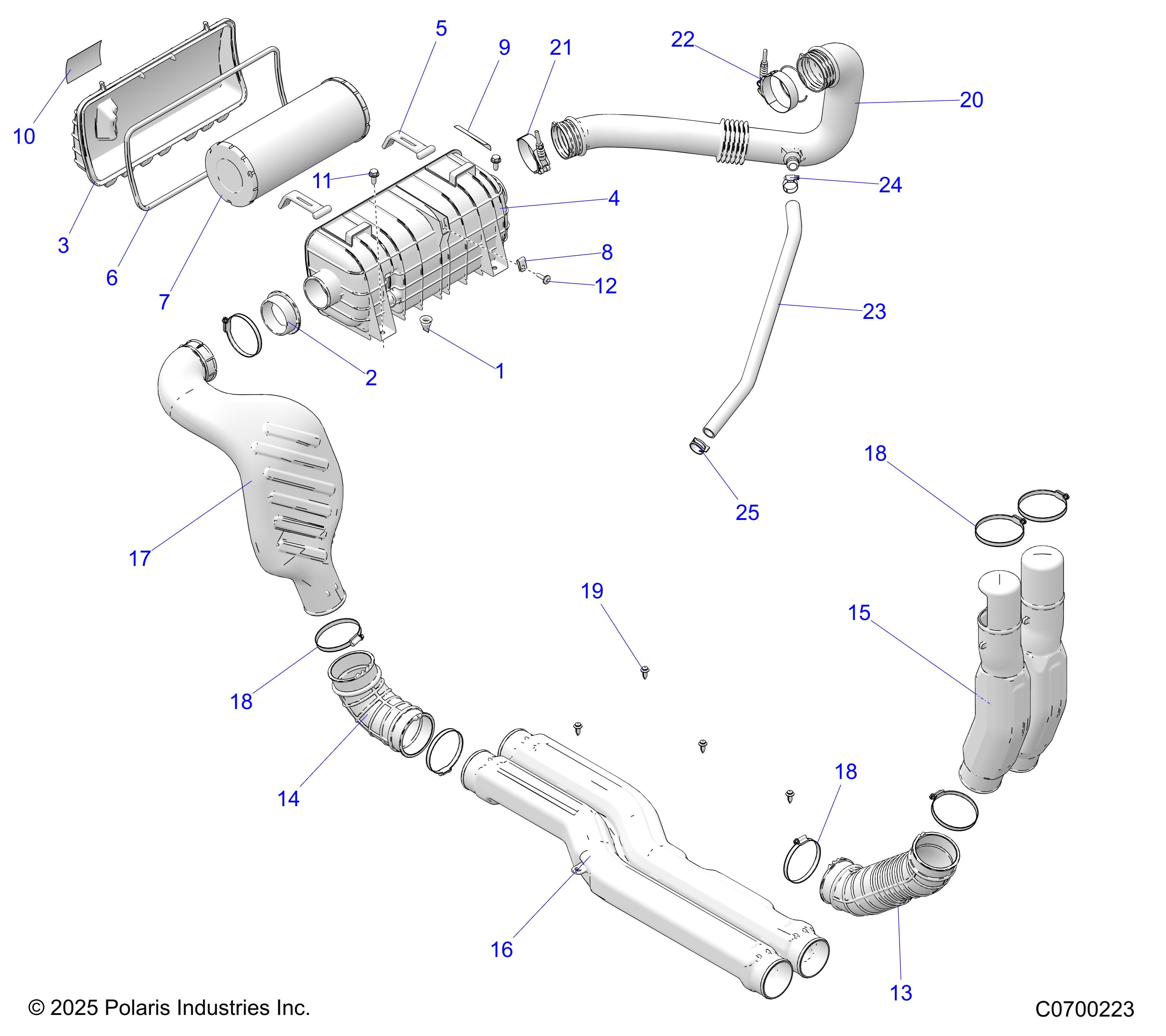 2026 GENERAL 1000 PREMIUM β ENGINE, AIR INTAKE SYSTEM diagram