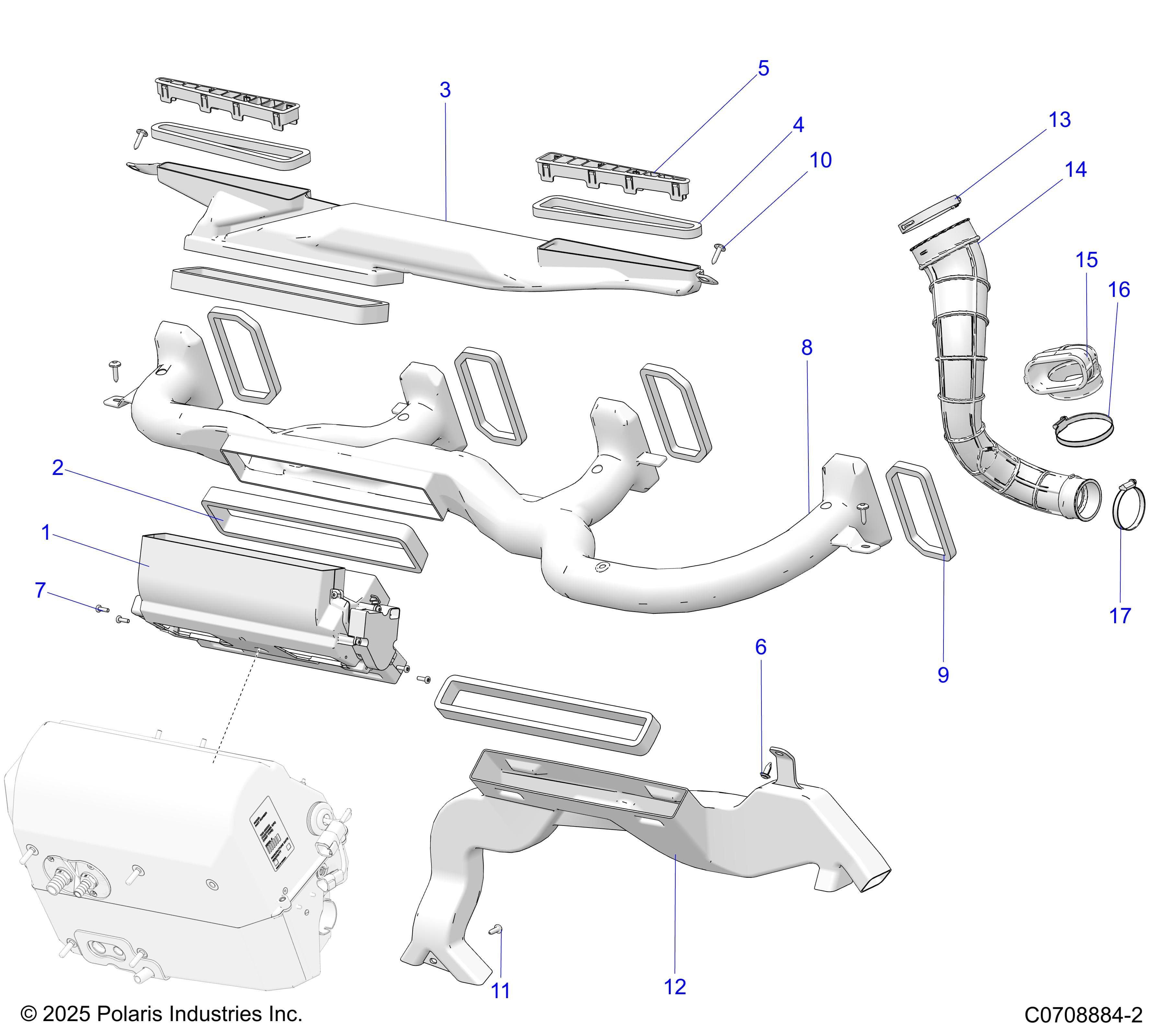2026 POLARIS XPEDITION ADV NORTHSTAR β BODY, HVAC DUCTING diagram