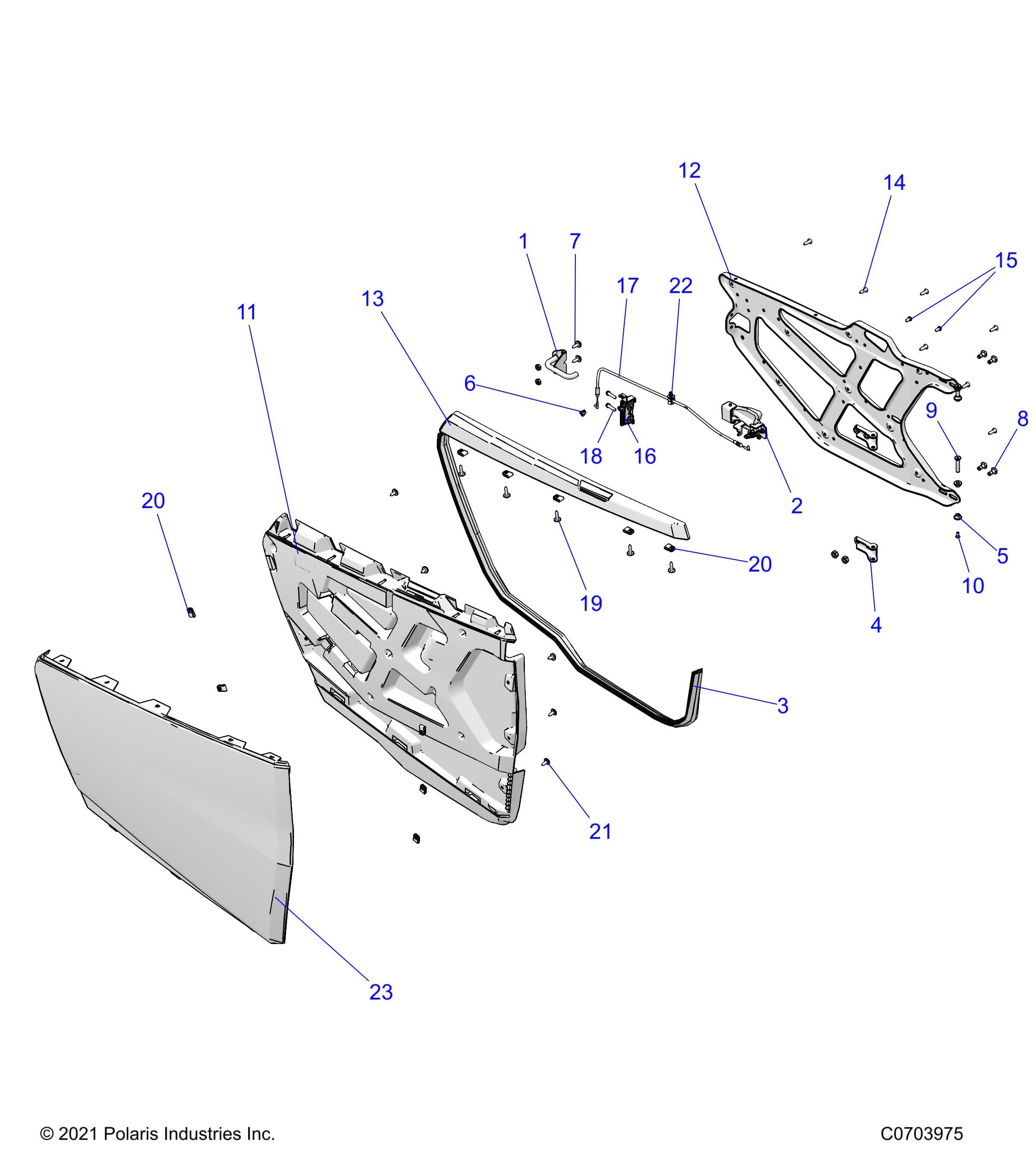2026 RZR XP 1000 ULTIMATE β BODY, DOORS - Z26NET99A4/B4/A6/B6 (C0703975) diagram