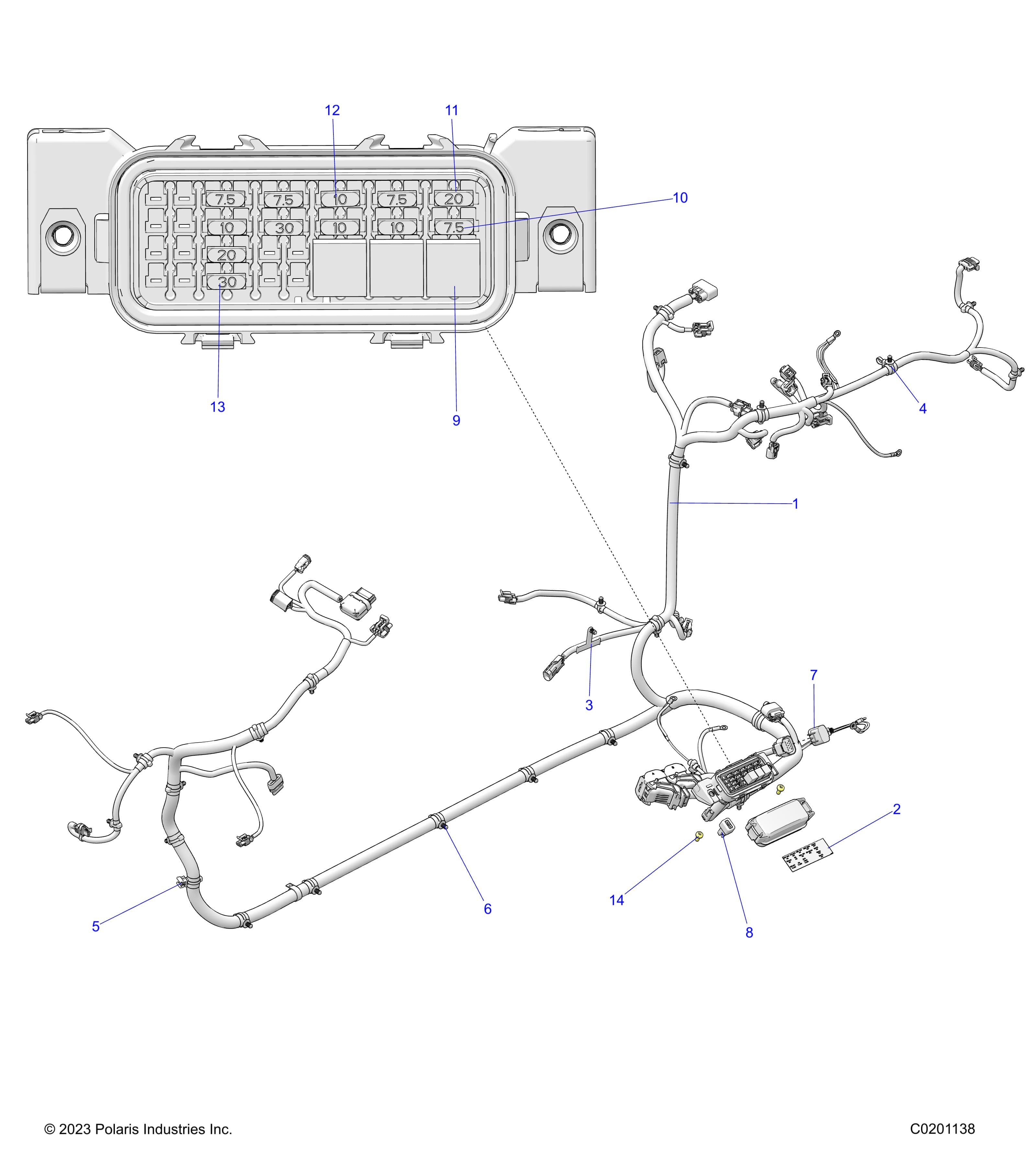 2026 RZR 200 AU β ELECTRICAL, WIRE HARNESS - Z26HCA18D4 (C0201138) diagram