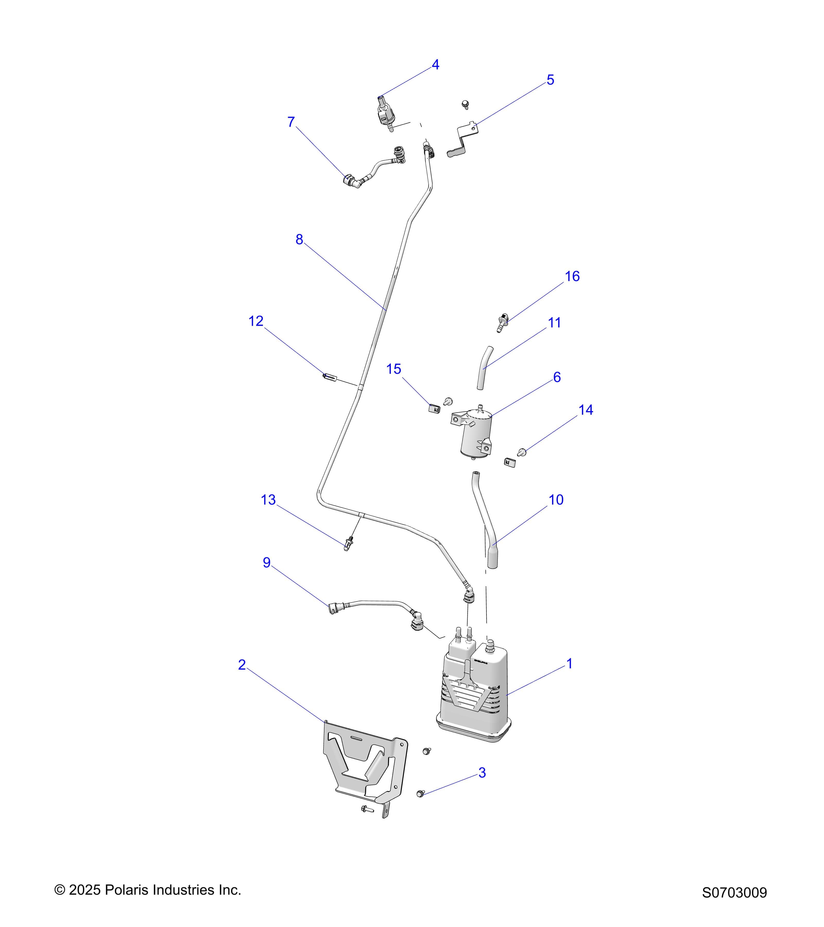 2026 RANGER 1000 NON EPS — FUEL SYSTEM, EVAP diagram