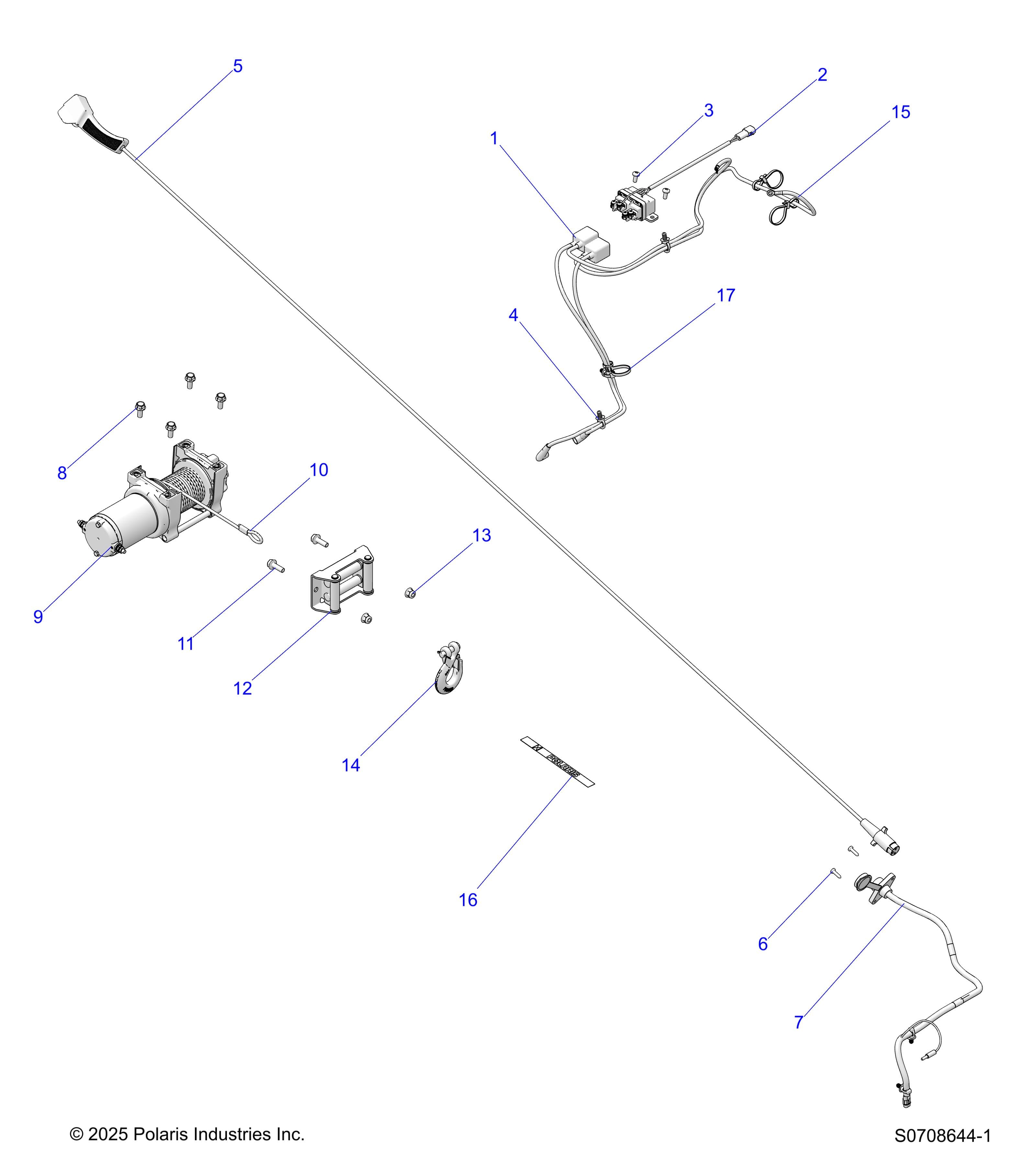 2026 RANGER 500 β CHASSIS, WINCH diagram