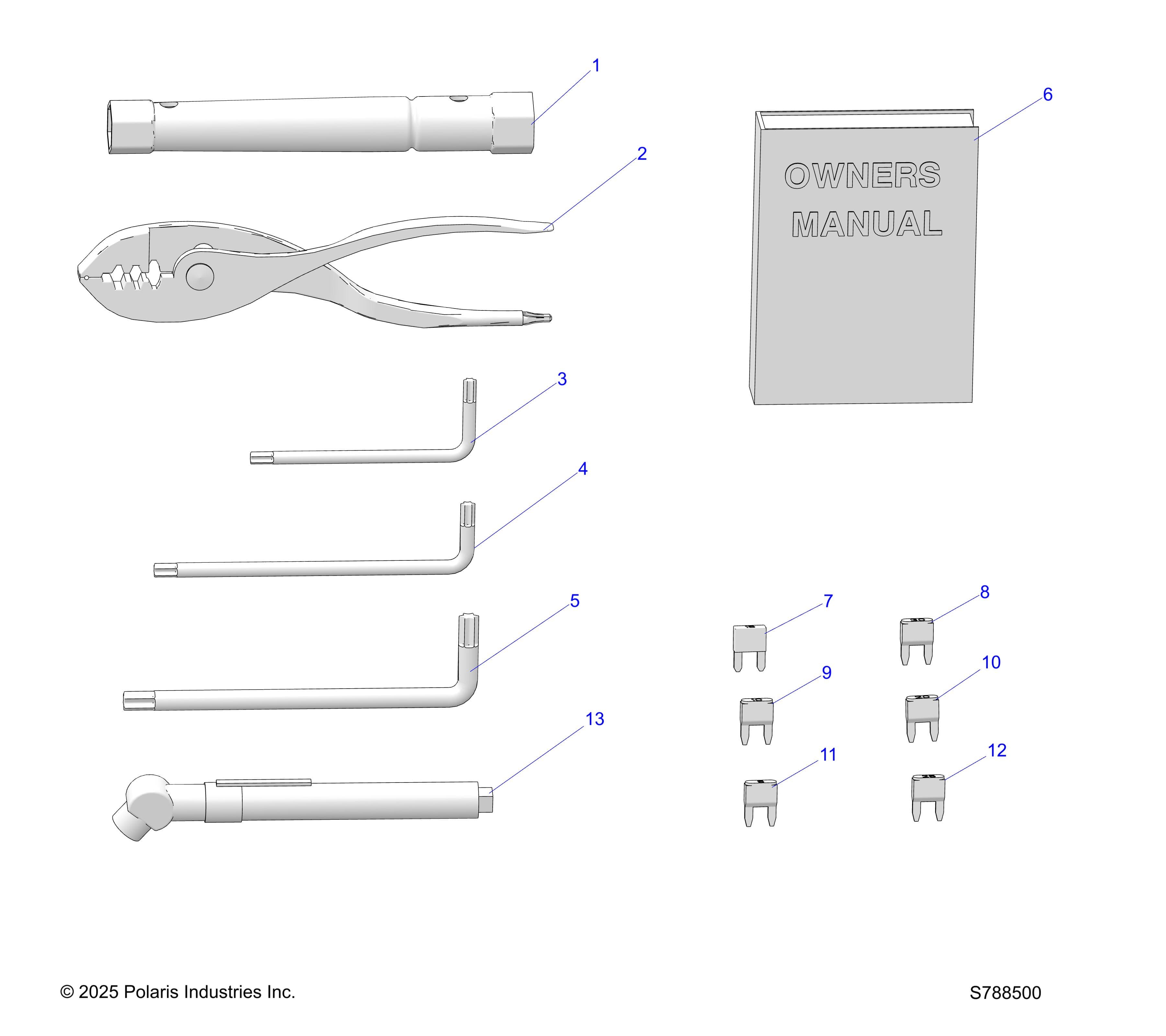2026 RANGER 1000 NON EPS β REFERENCE, TOOL KIT & OWNERS MANUALS diagram