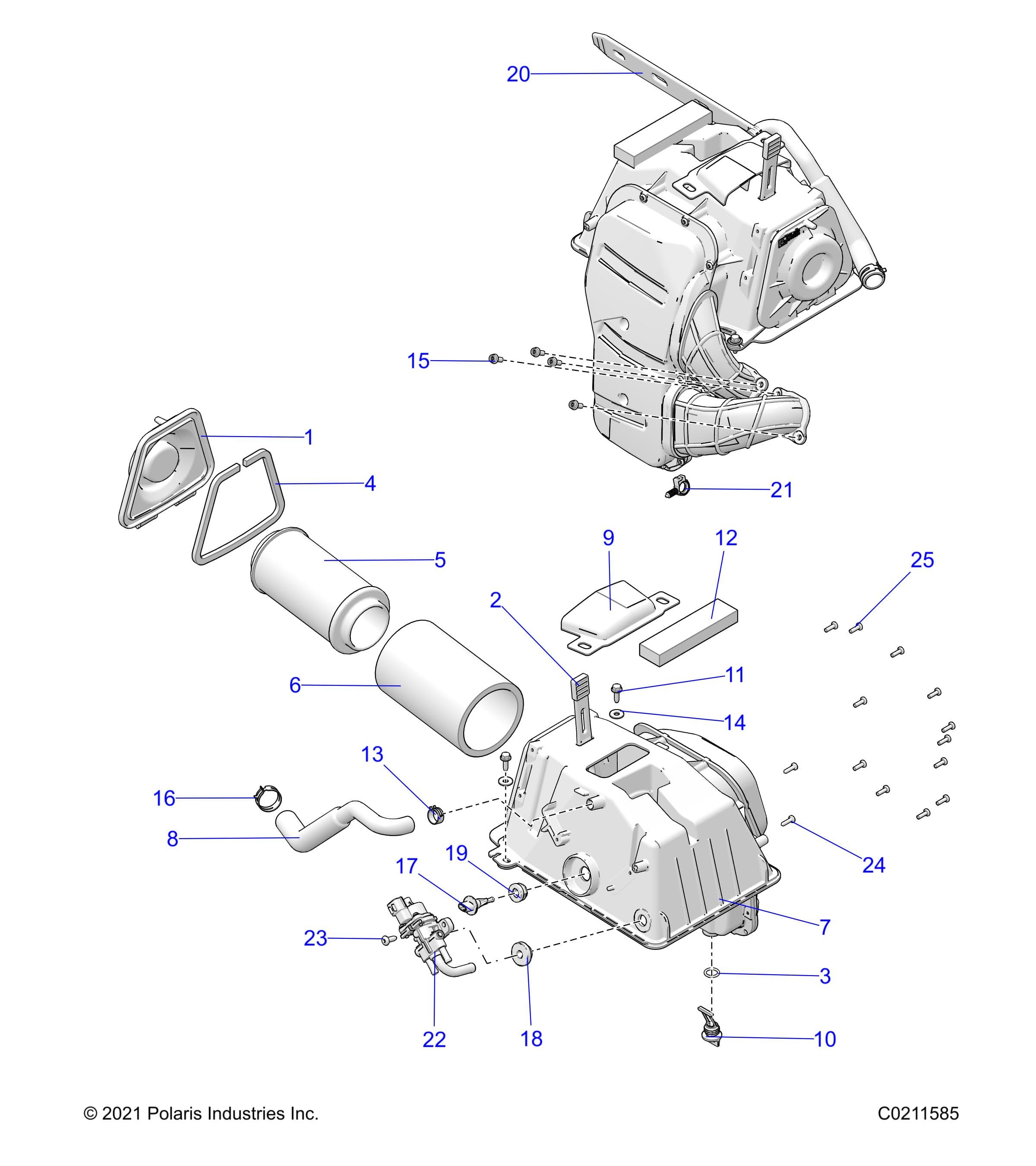 2026 SPORTSMAN TOURING XP 1000 R01 - A26SYY95AK β ENGINE, AIR INTAKE - A26SYY95AK (C0211585) diagram