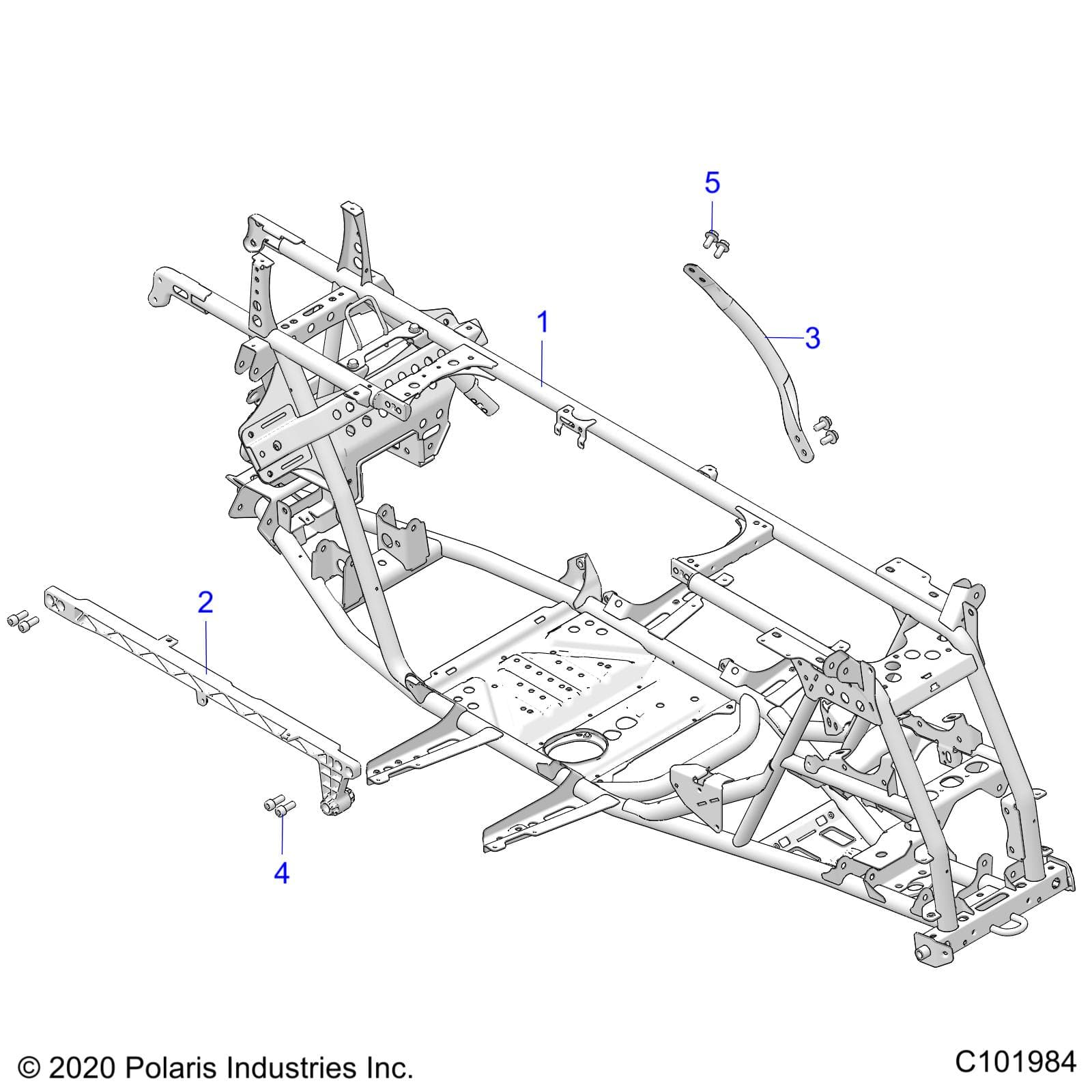 2026 SPORTSMAN 850 EPS PREM 48" R01 - A26SXE85AN/AZ β CHASSIS, MAIN FRAME - A26SXE85AN/AZ (C101984) diagram