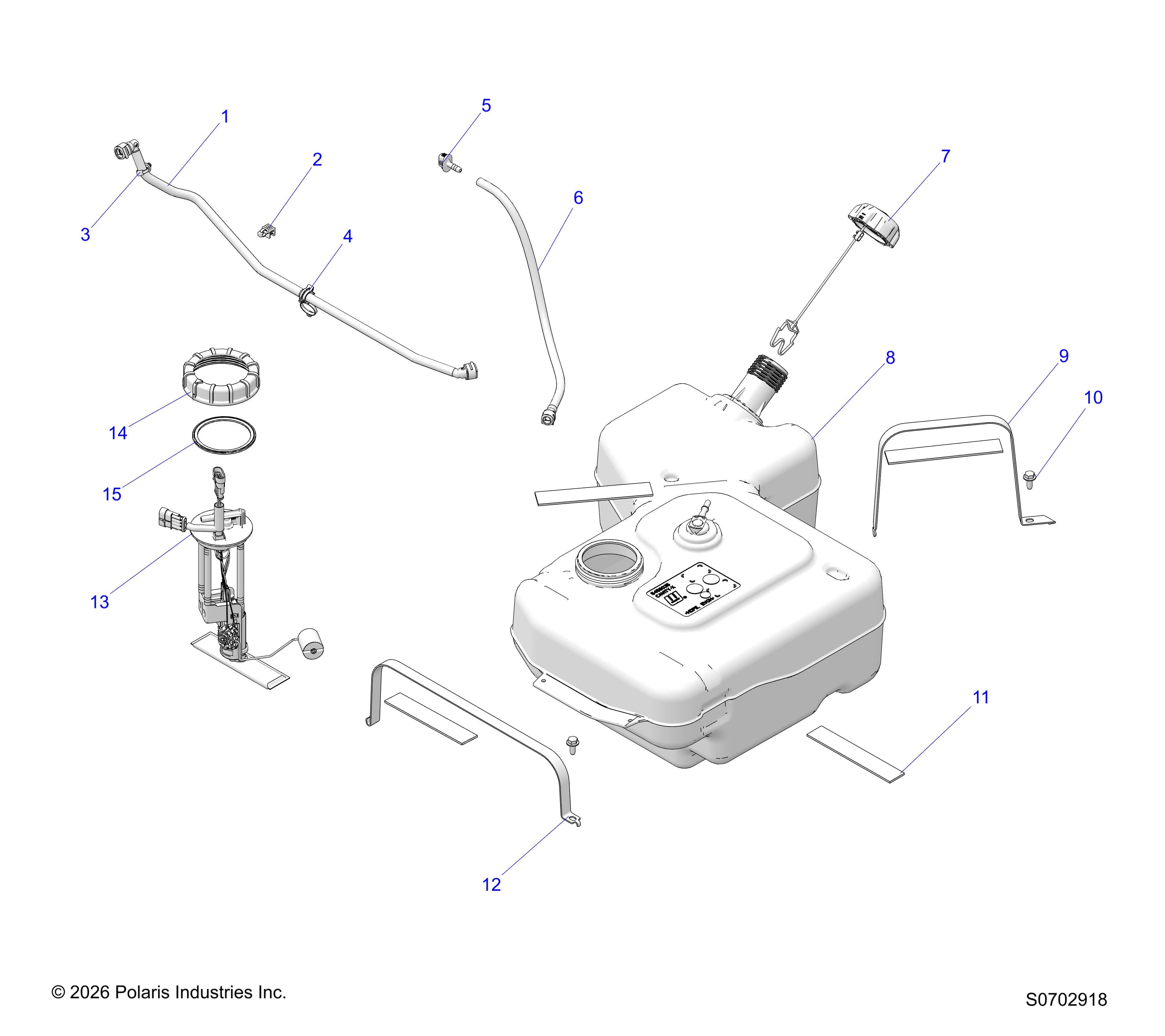 2026 RANGER 1000 CABBED β FUEL SYSTEM diagram