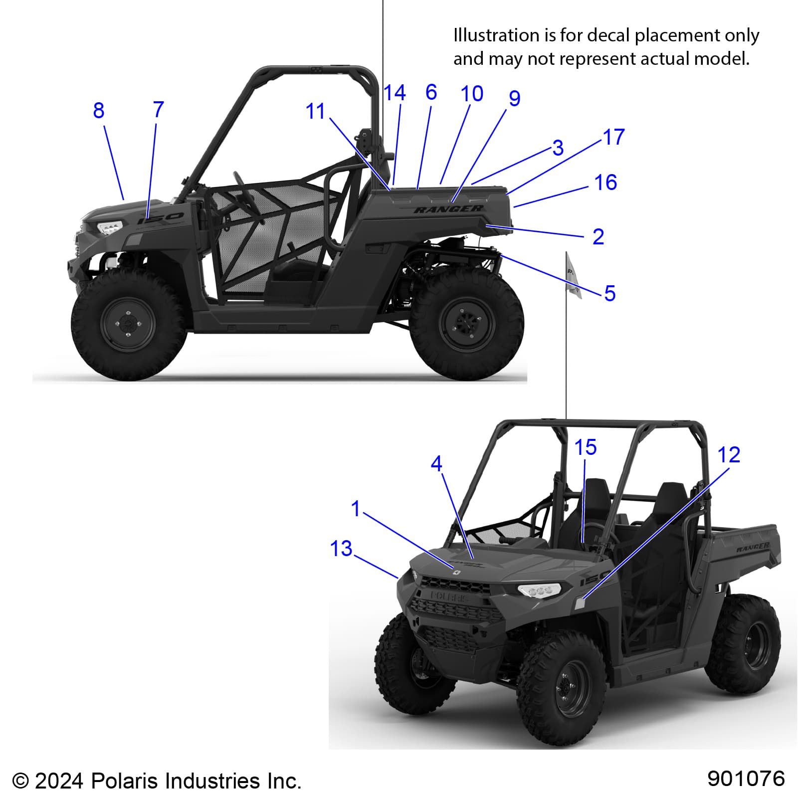 2026 RANGER 150 EFI β BODY, DECALS - R26HZA15A5/B5 (901076) diagram